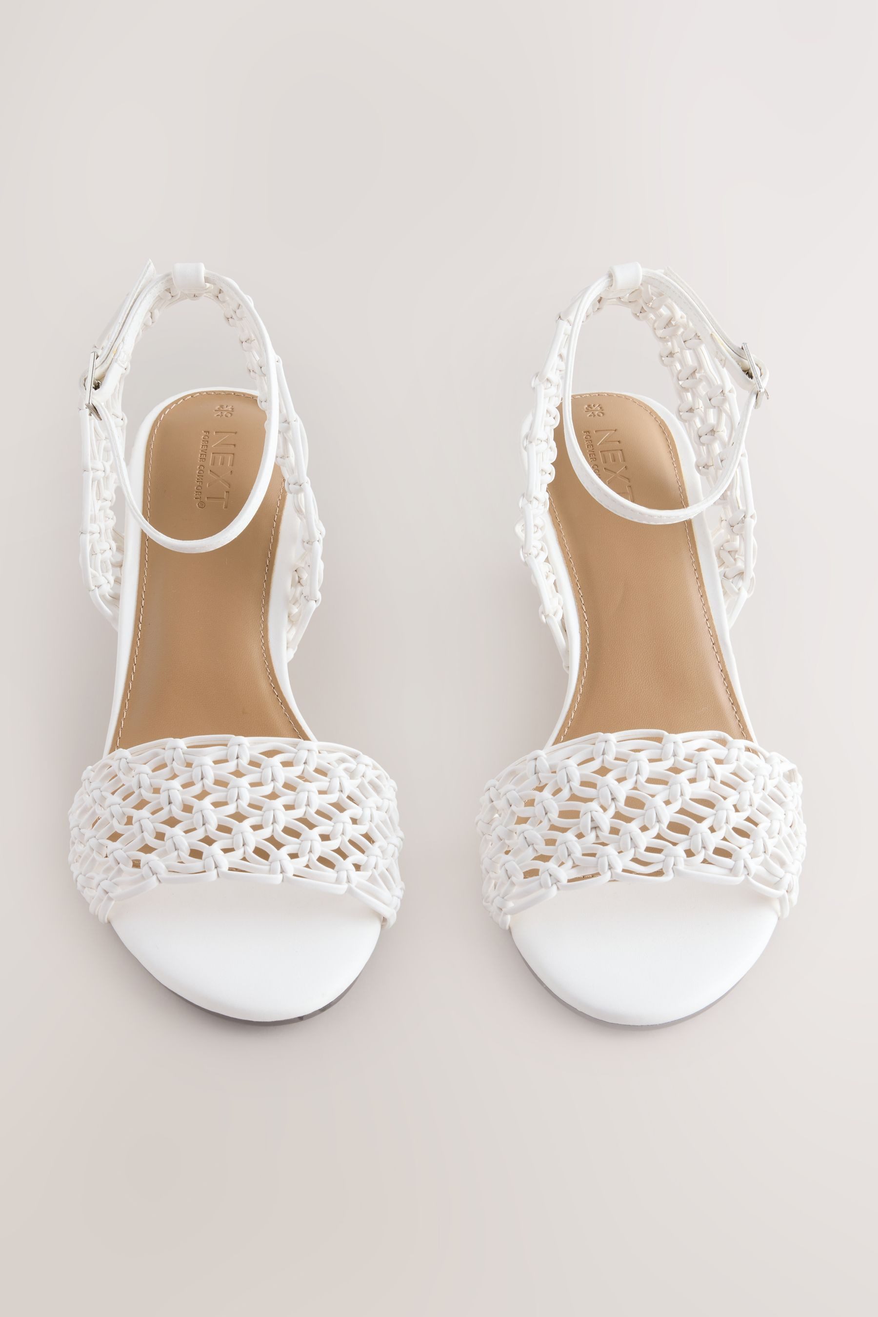 Next Forever Comfort® Wedges im Flechtdesign mit Blume Keilsandalette
