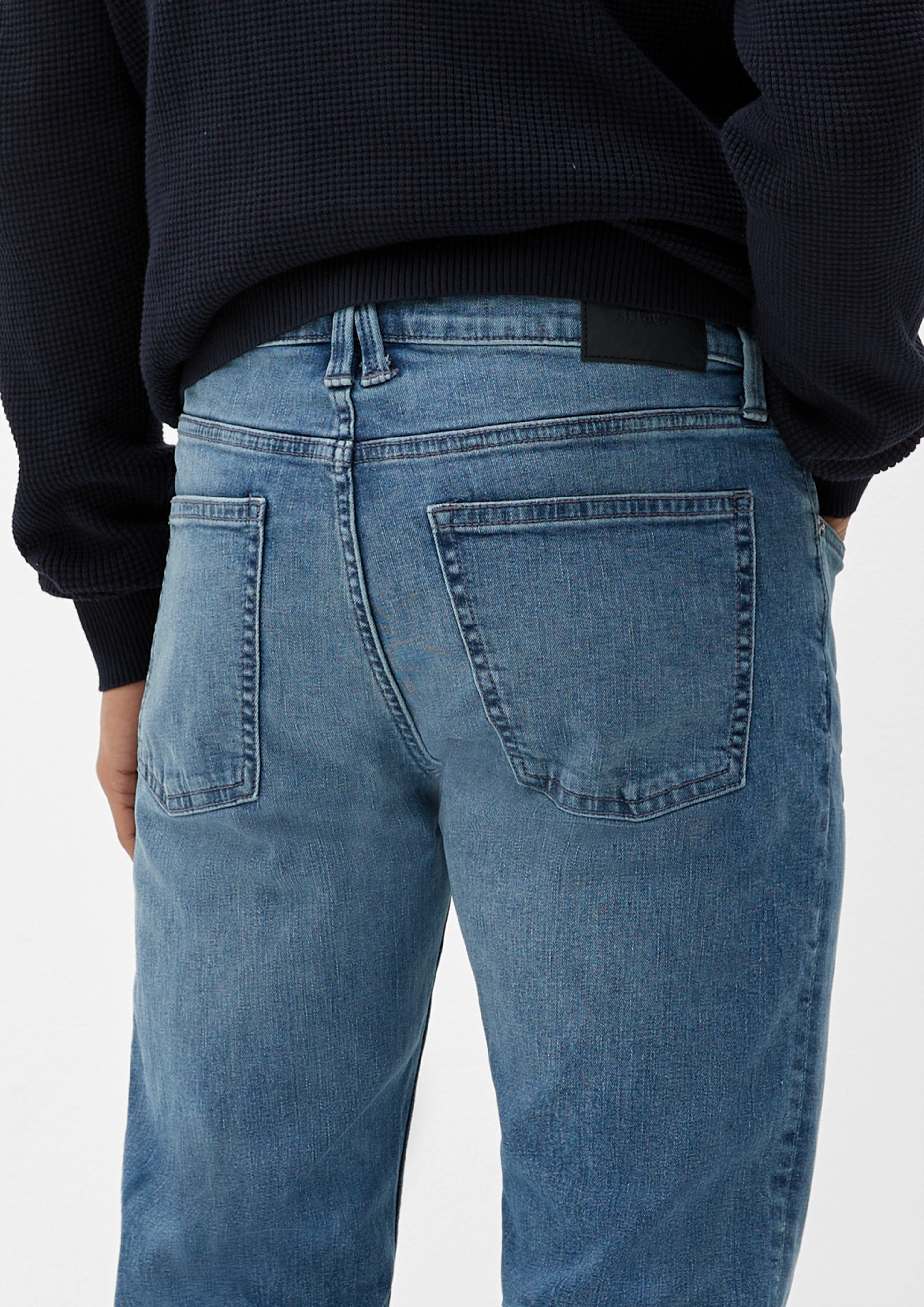 s.Oliver / / Waschung Stoffhose Leg Slim Jeans / Fit hellblau Rise Nelio Mid Slim