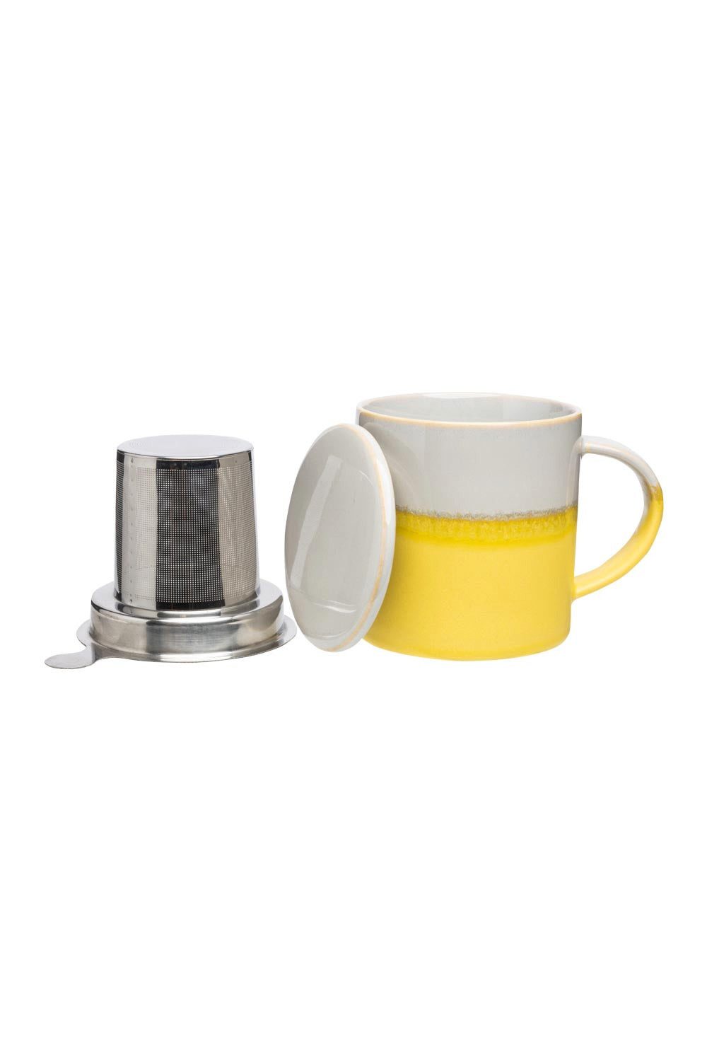 Tranquillo Tasse Tasse mit Teesieb INDUSTRIAL 410 ml gelb