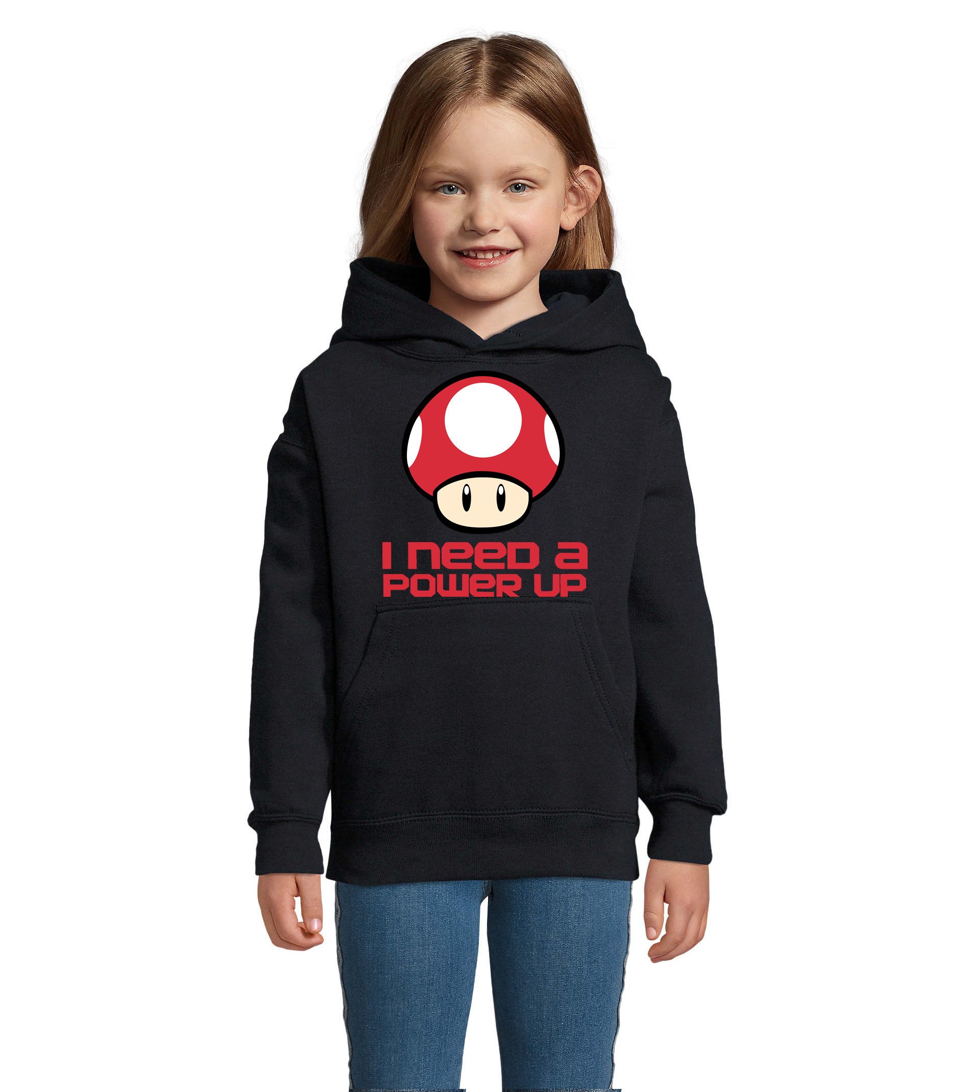 Hoodie PilzPowerUp Kinder Hoodie Retro Game Print