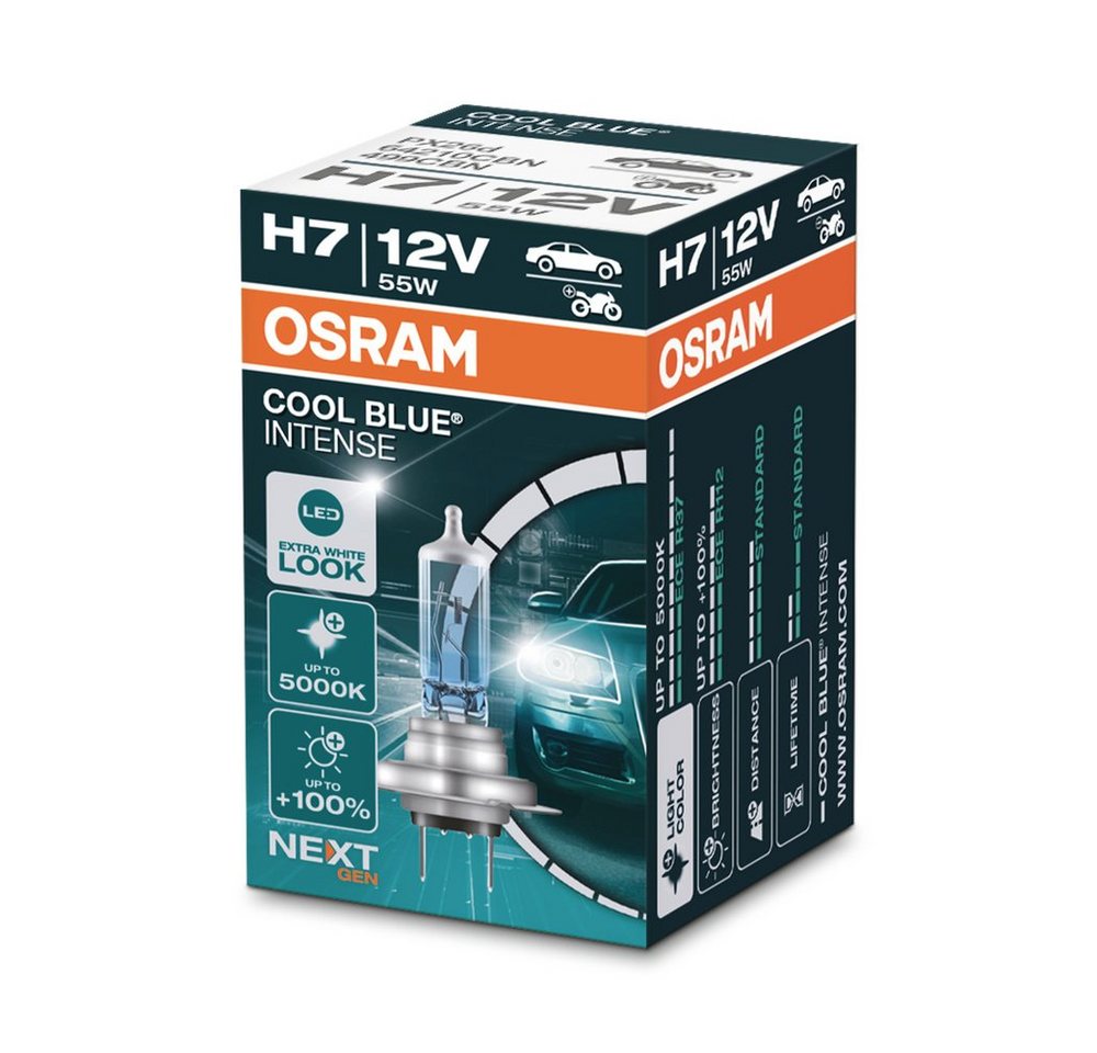 Osram KFZ-Ersatzleuchte Osram Automotive 64210CBN Halogen Leuchtmittel COOL BLUE® INTENSE H7 5
