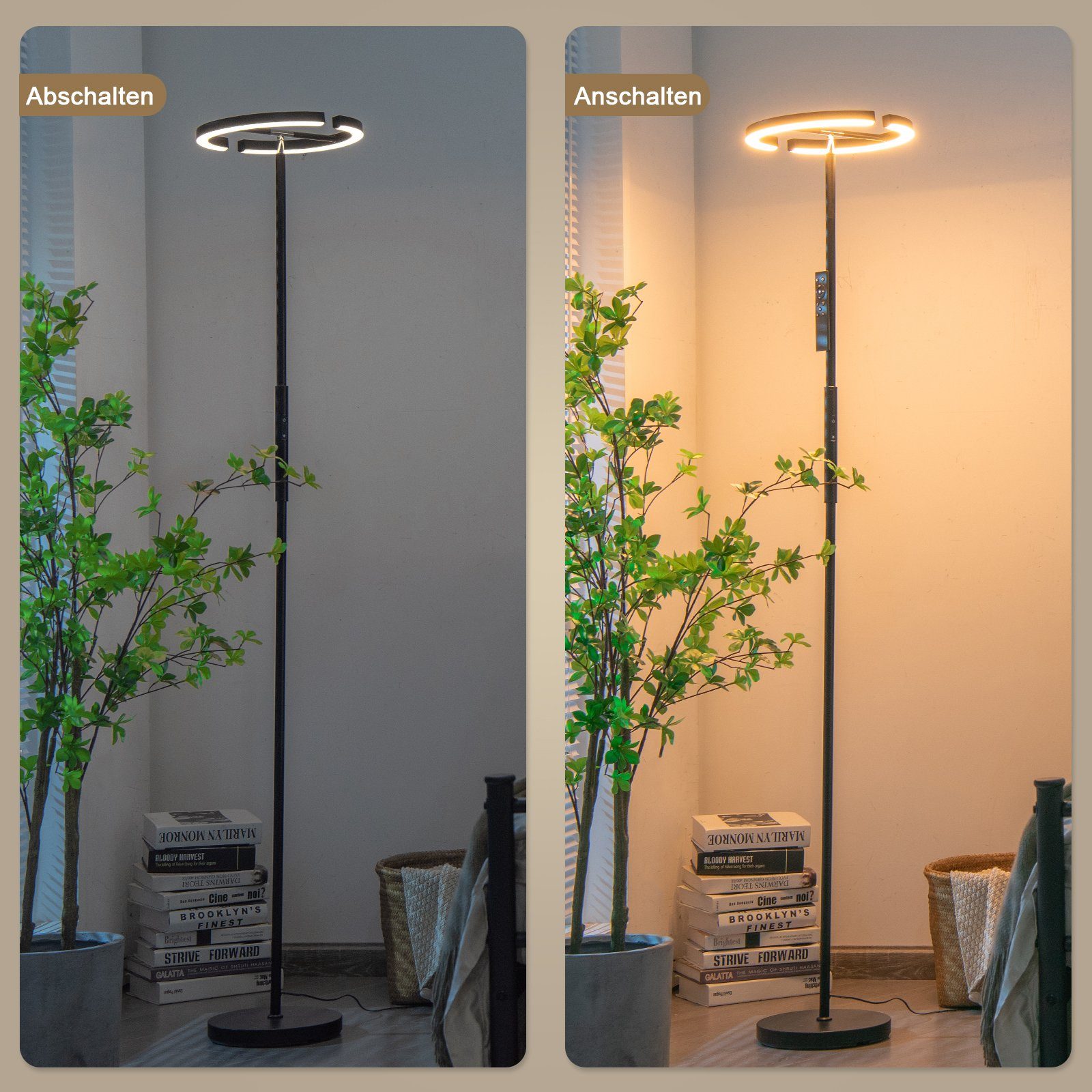 COSTWAY LED Stehlampe, stufenlos dimmbar, mit günstig online kaufen