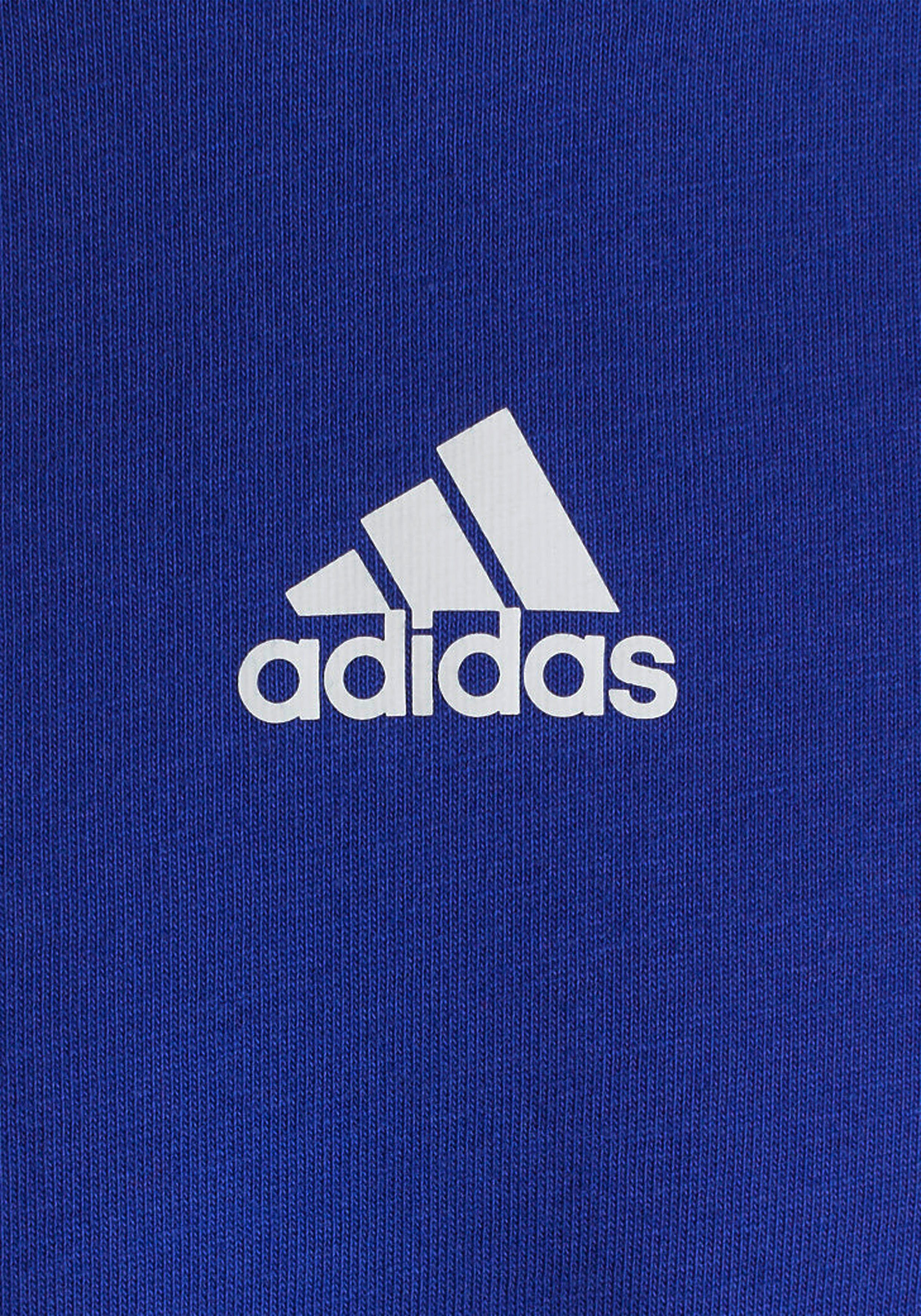 adidas Sportswear T-Shirt COLORBLOCK 3-STREIFEN / REGULAR / FIT White Ink Lucid Legend Semi Blue