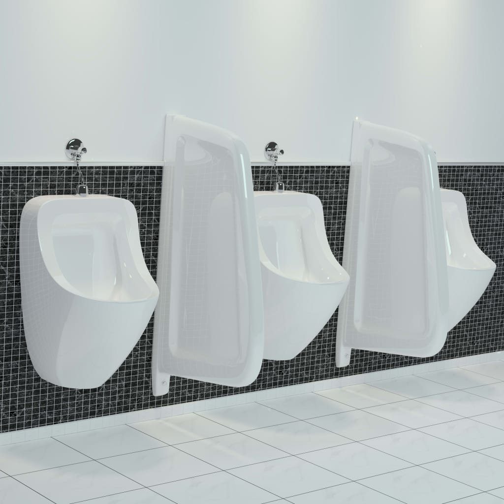 vidaXL Urinal Urinal Trennwand Wandmontage Keramik Weiß, Keramik