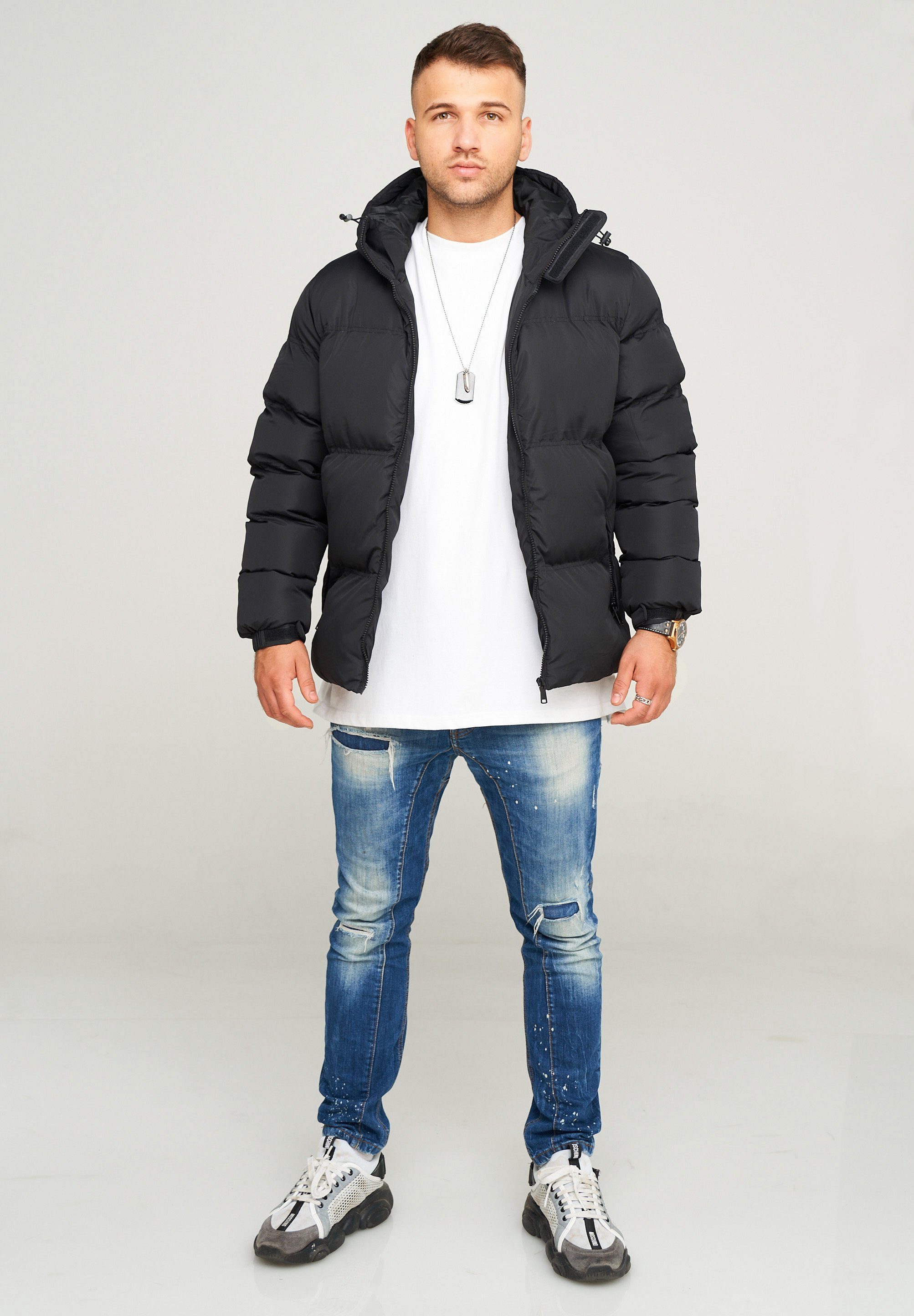 behype Steppjacke BHROLLIN-PANEL mit Kapuze