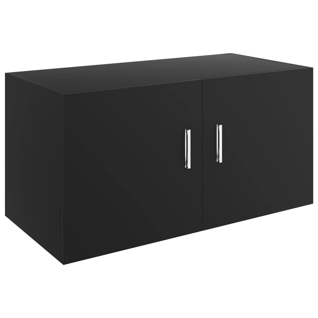 80 Schwarz x 39 vidaXL Wandschrank cm x 1-tlg. Holzwerkstoff, 40 Regal