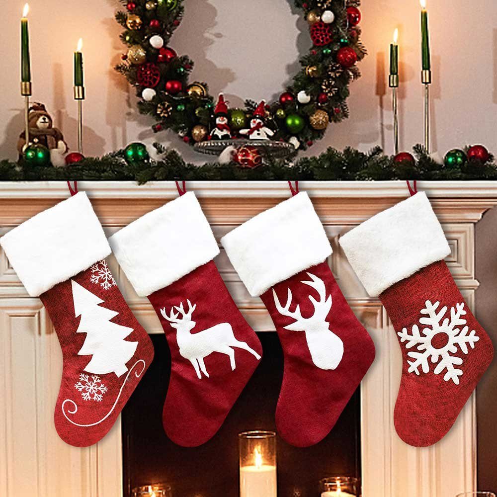 Weihnachtsstrümpfe Geschenkfolie Weihnachtsdeko Taschen, Socken, Elch Weihnachtsgeschenk Rosnek