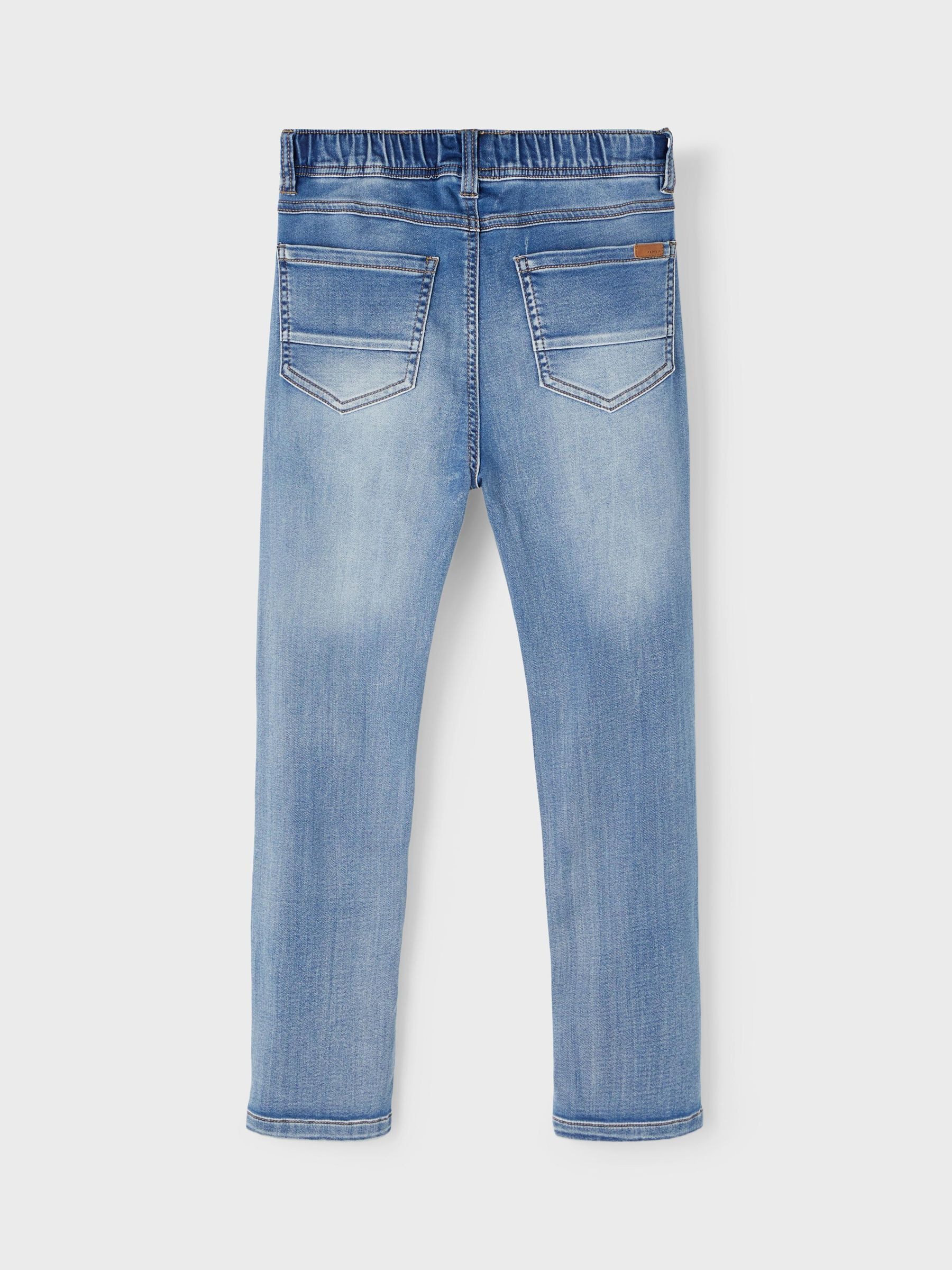 Name It Schlupfjeans NKMROBIN DNMTHAYER SWE lässig geschnitten, Denim, Abriebeffekte, angesetztes Bündchen