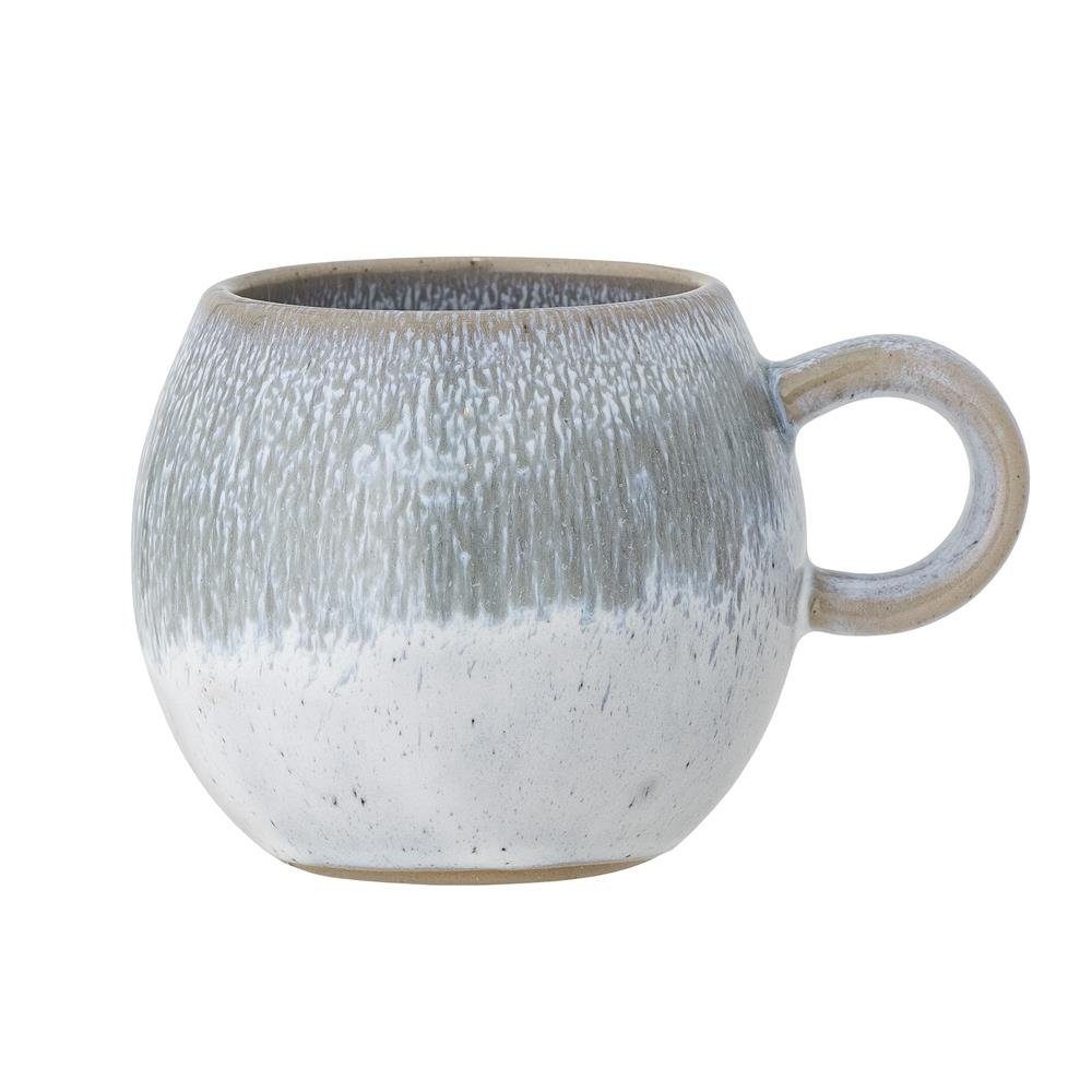 dänisches Bloomingville Steingut Kaffeetasse Paula, Design Tasse blau/grau Teetasse 250ml