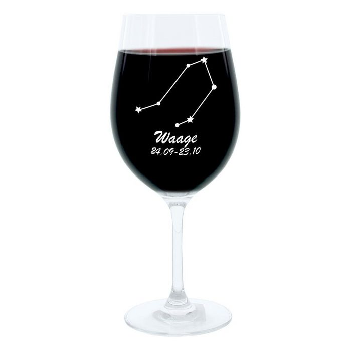 LEONARDO Weinglas Sternbild Waage Glas lasergraviert