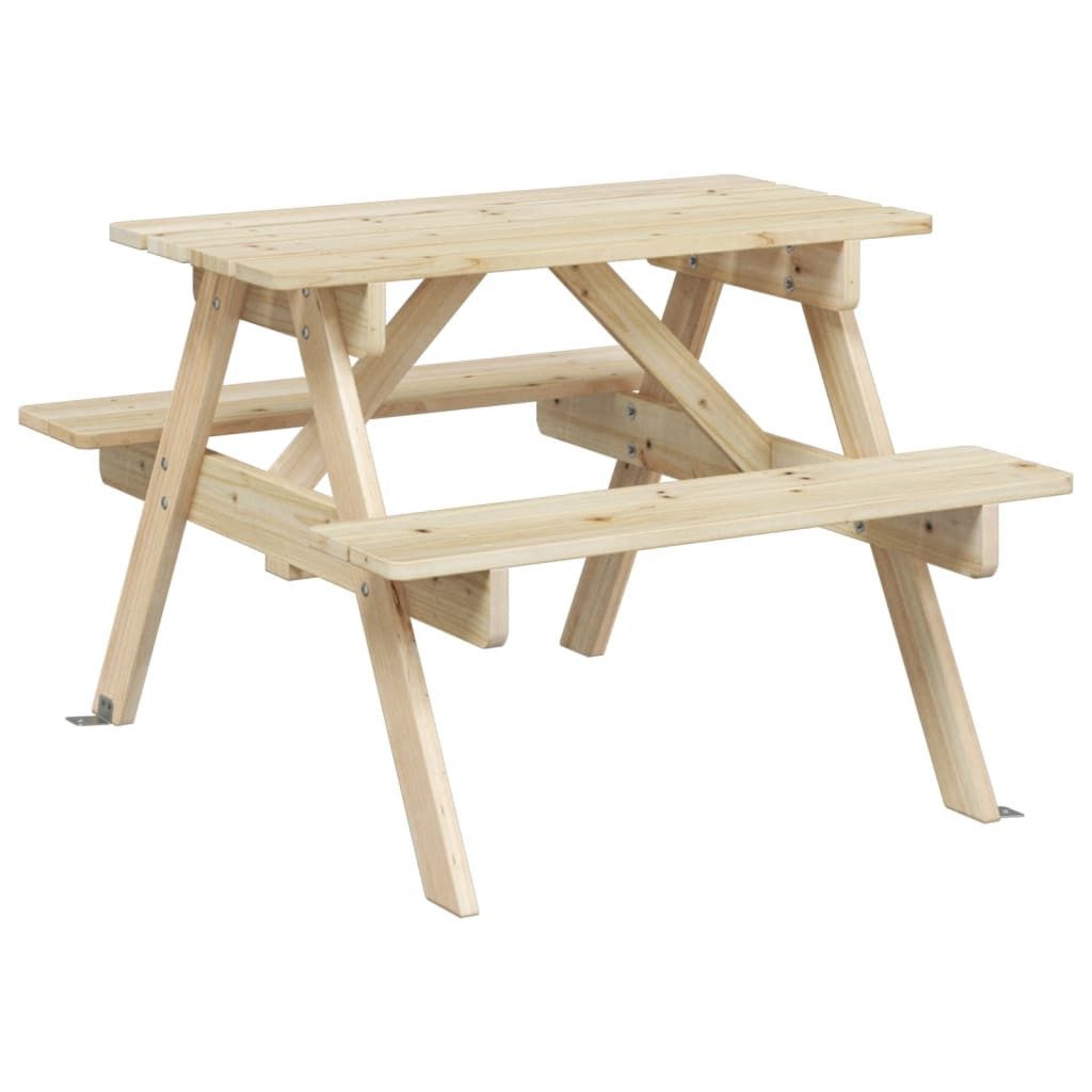 vidaXL Gartentisch Picknicktisch für 4 Kinder mit Schirmloch Massivholz Tanne (1-St)