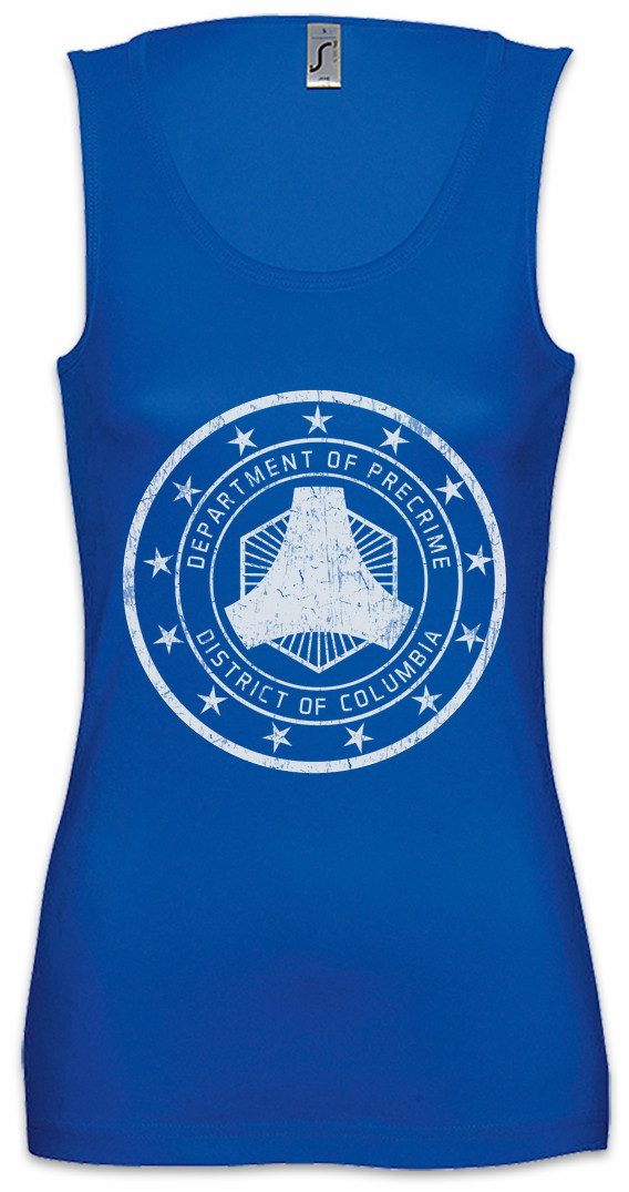 Tanktop Department of Precrime Ärmelloses Damen T-Shirt Minority Symbol Sign