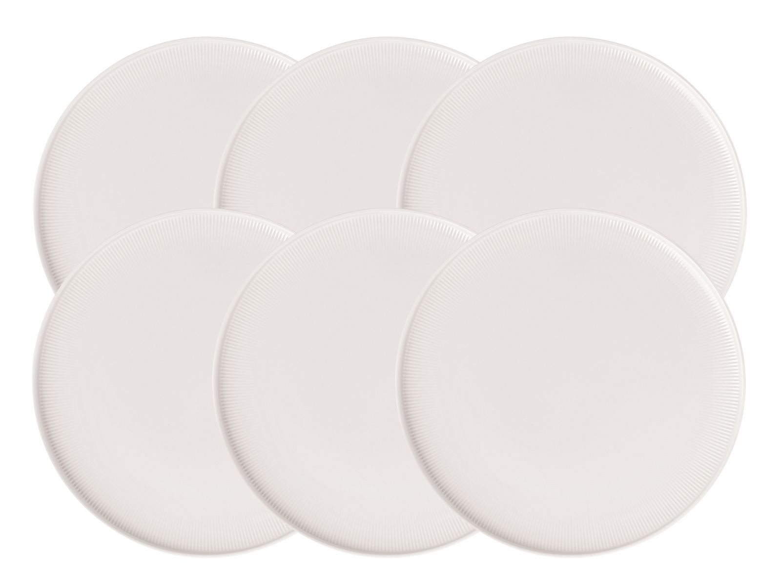 Teller-Set Afina Frühstücksteller weiß 22cm Set6