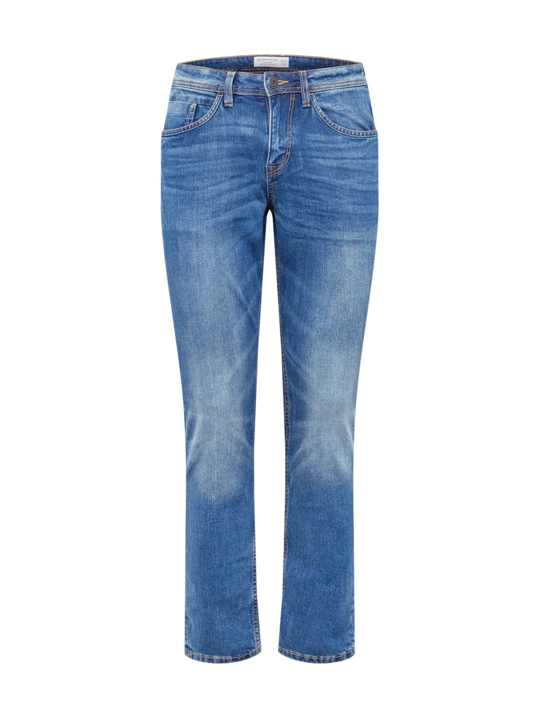 blue TAILOR used stone (1-tlg) mid Regular-fit-Jeans TOM Josh denim