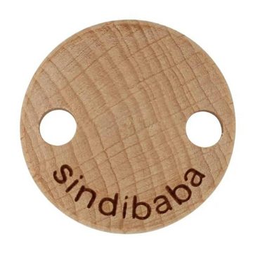 SindiBaba Kinderwagenkette SindiBaba Befestigungs-ClipsBuchenholz Metallklemme 2er Set
