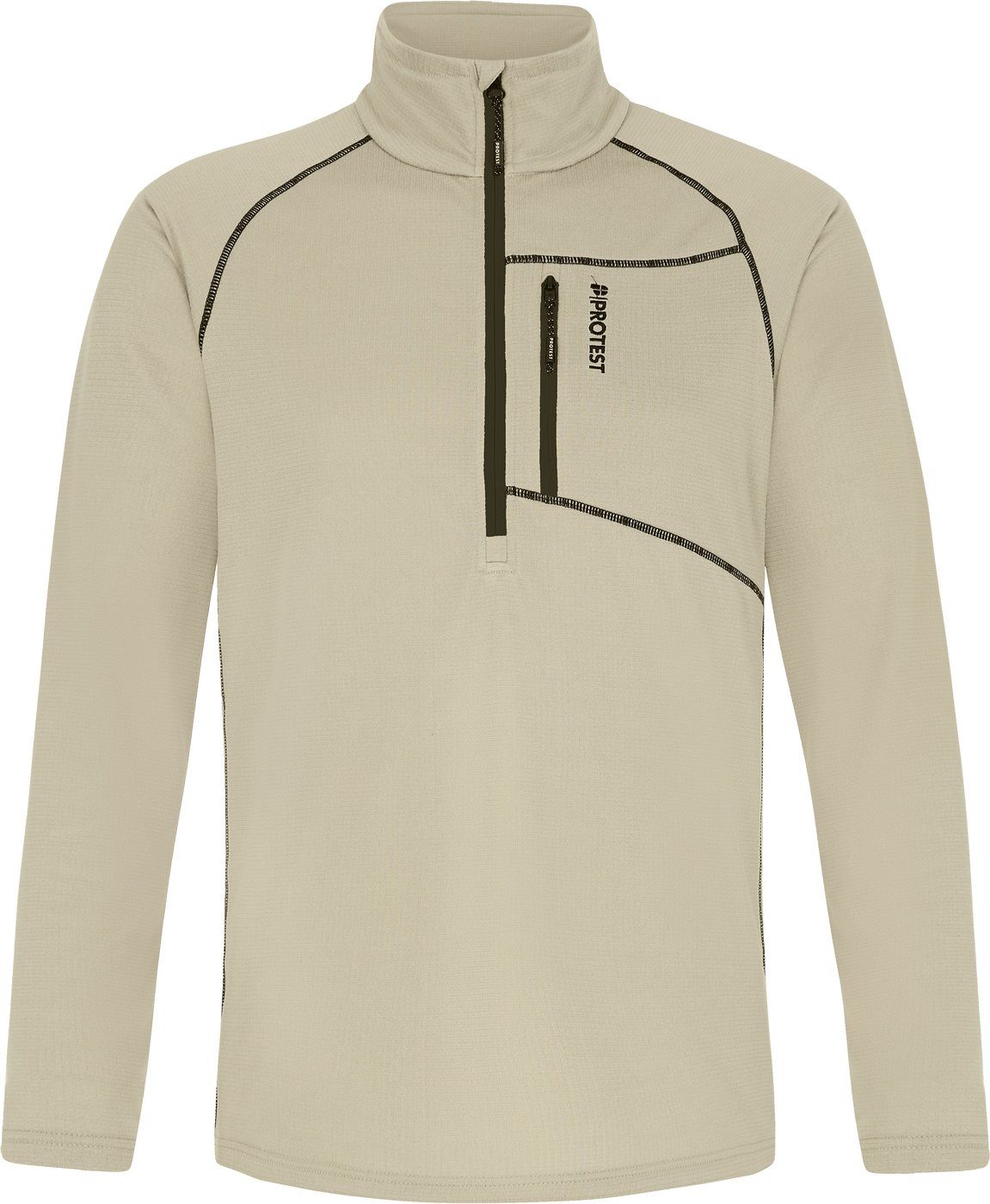 Protest Langarmshirt PRTRekody 1/4 zip active top BAMBOOBEIGE