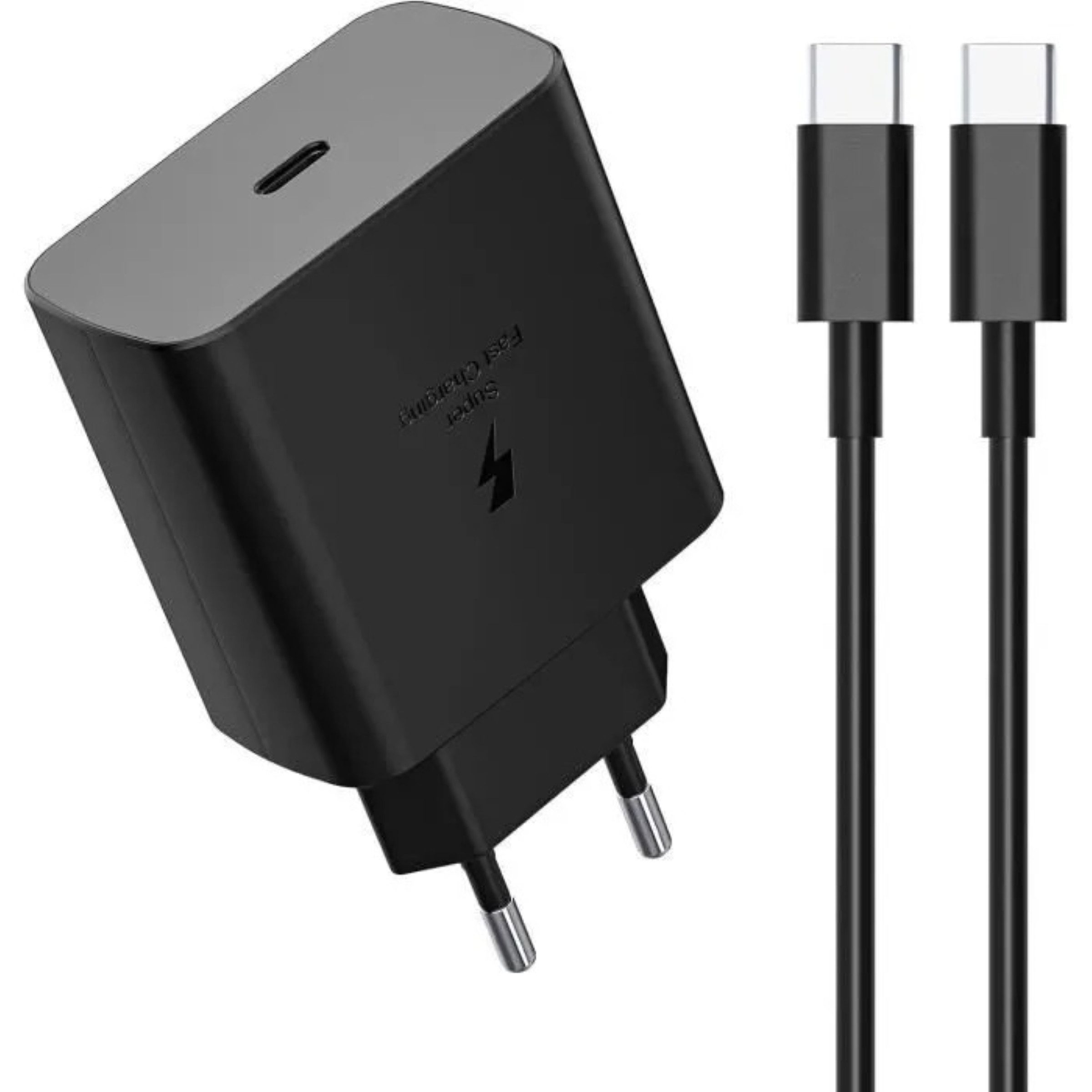 LaCute 25W USB-C Schnellladegerät 2m Kabel PD Netzteil Smartphone-Ladegerät (3000 mA, Schnellladegerät Set 25W USB-C Netzteil mit 2m Kabel, 25W USB-C Netzteil mit 2m Kabel für Schnellladung, 25W Schnellladung mit USB-C Power Delivery)
