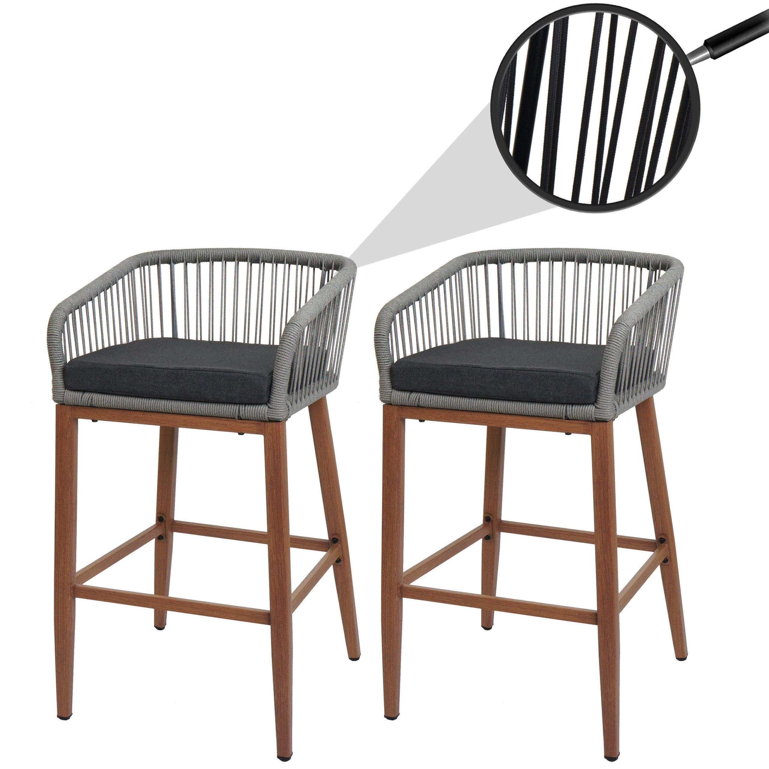 MCW Barhocker MCW-O22-S (2 St), Inklusive Sitzkissen