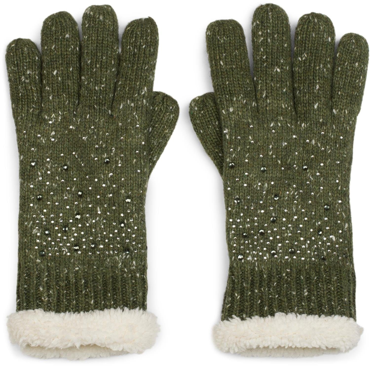 styleBREAKER Strickhandschuhe Strickhandschuhe mit Strass und günstig online kaufen
