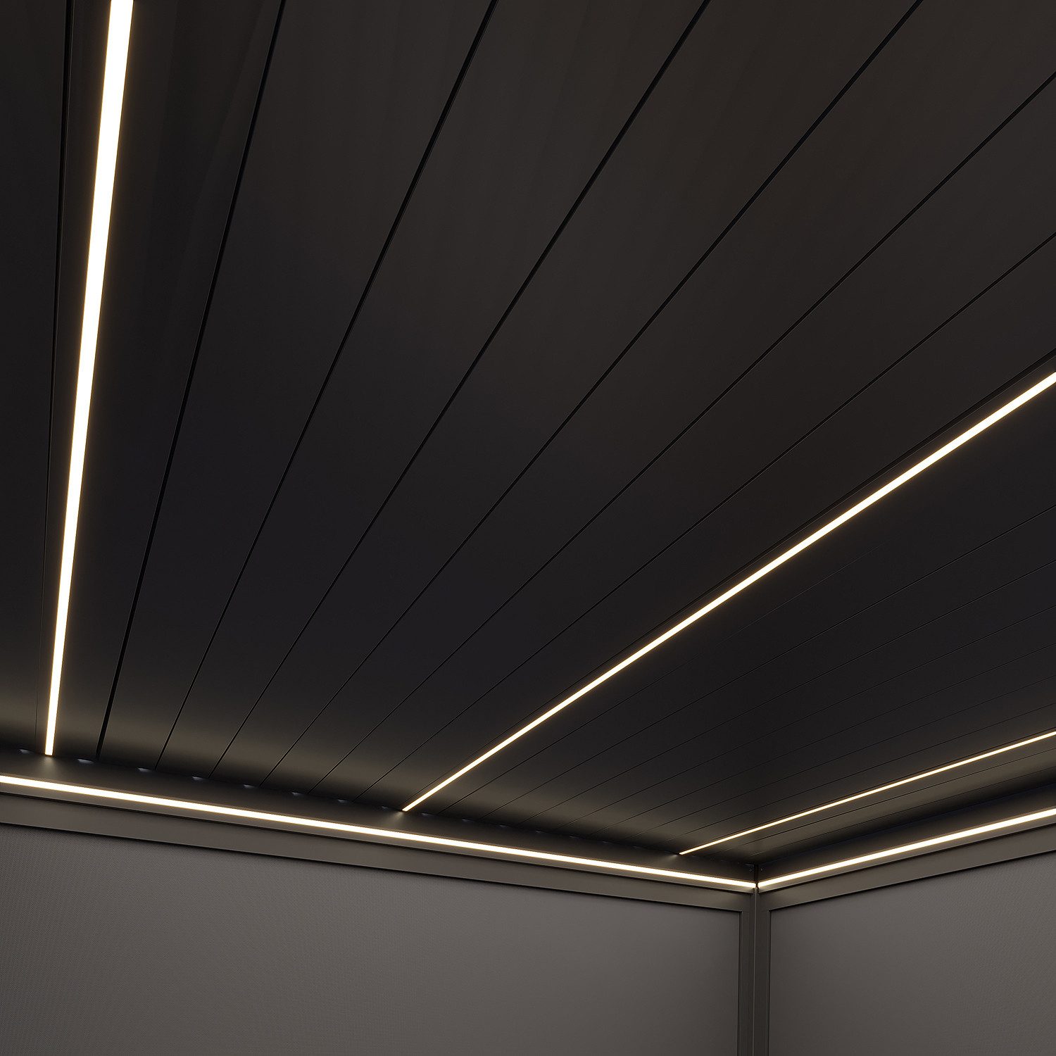 Weide Pergola Prestige Pavillon Alu LED 3,6 x 6,57 M