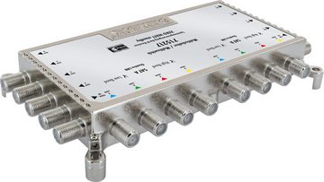 Schwaiger SAT-Multischalter 715217 (verteilt 2 Satellitenpositionen auf 8 Ausgänge), unabhängige Programmvielfalt für alle Teilnehmer