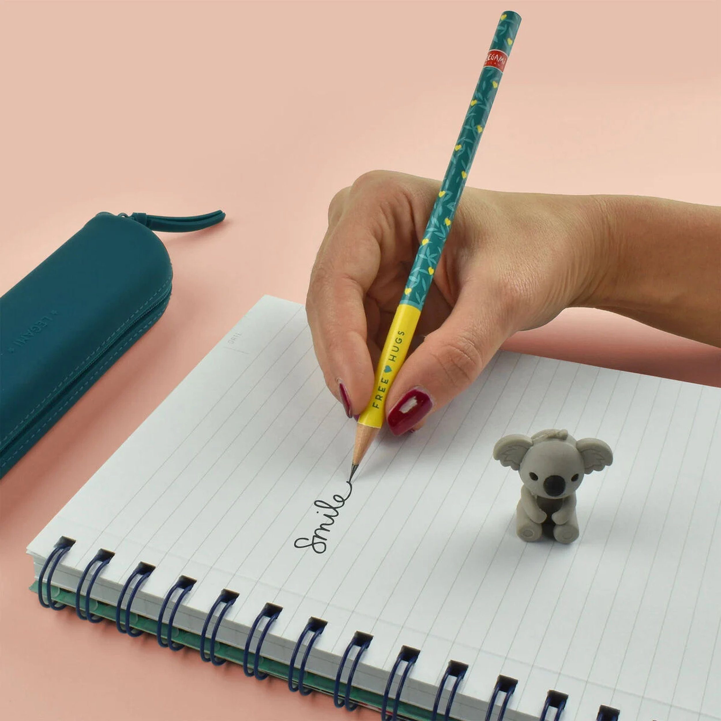 Legami Bleistift Bleistift mit Radiergummi Koala – 18 cm Länge