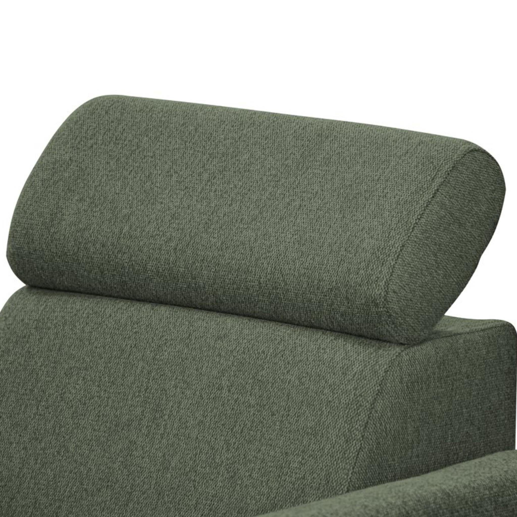 Beautysofa Relaxsessel Madera (modern mit mit Sessel 05) Lounge verstellbare Kopfstütze (matana stilvoll Wellenfedern), Polstersessel Dunkelgrau
