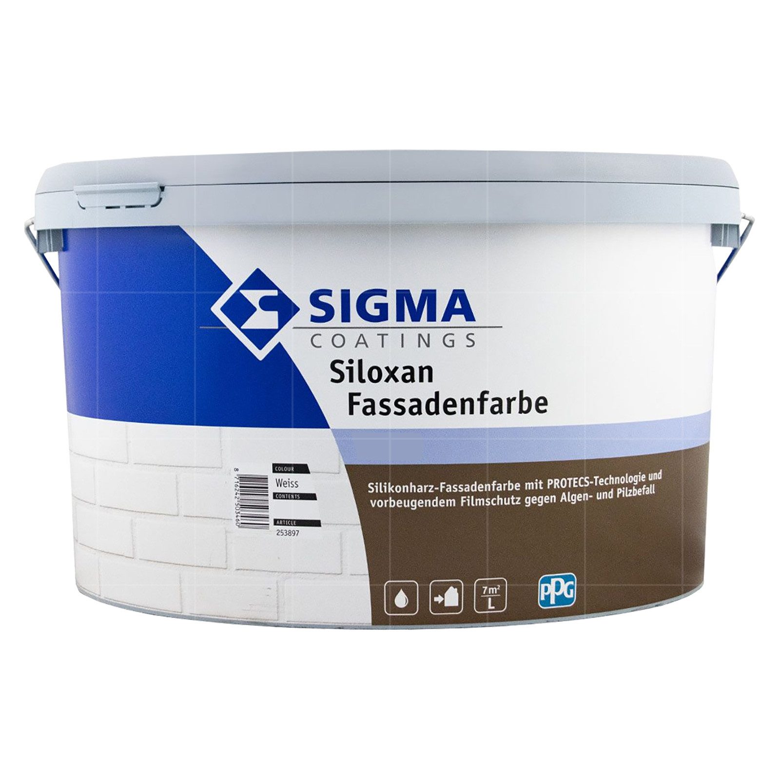 SIGMA Coatings Fassadenfarbe SILOXAN FASSADENFARBE A&F - 12.5 LTR (WEISS)