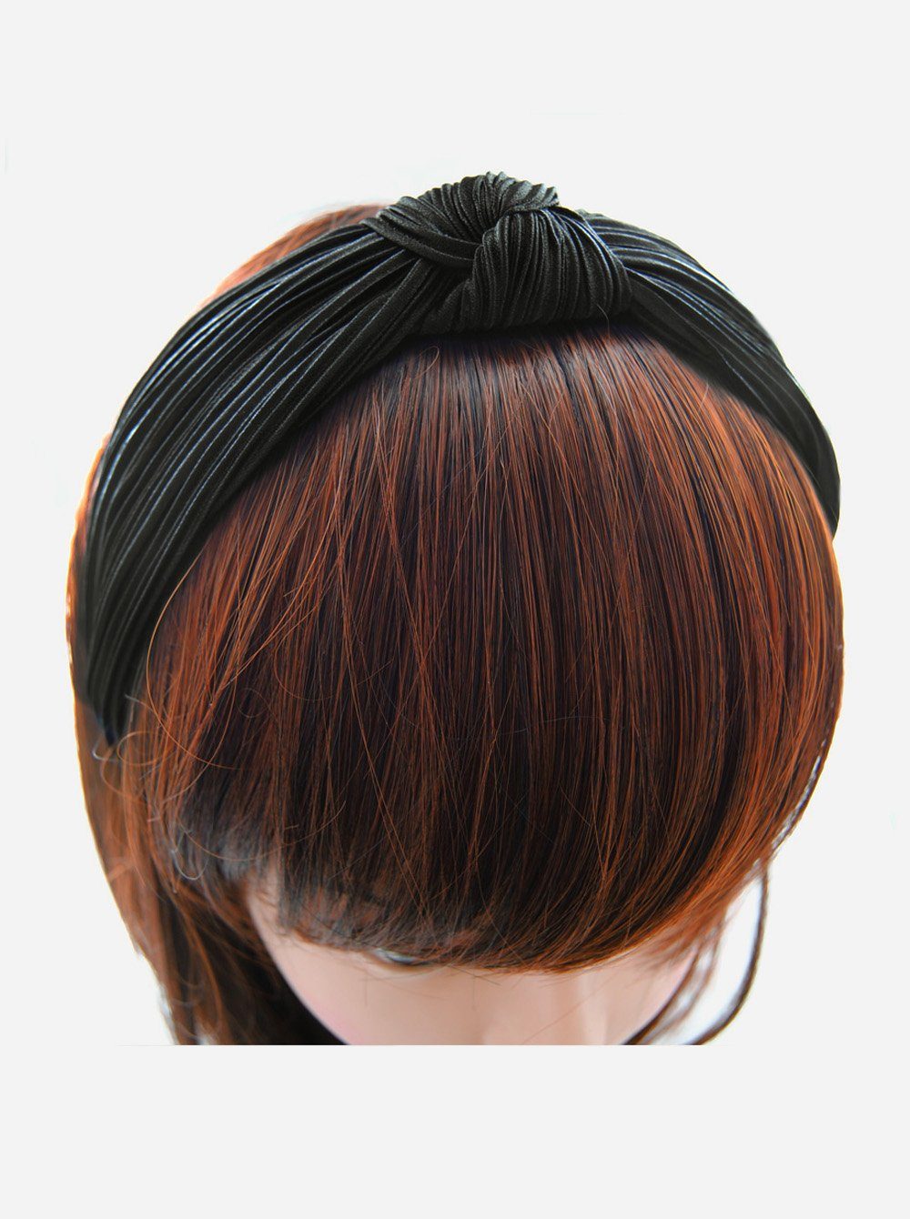 axy Haarreif Haareif mit leichtem Samt und Knoten, Vintage Damen Haareifen Haarband Schwarz