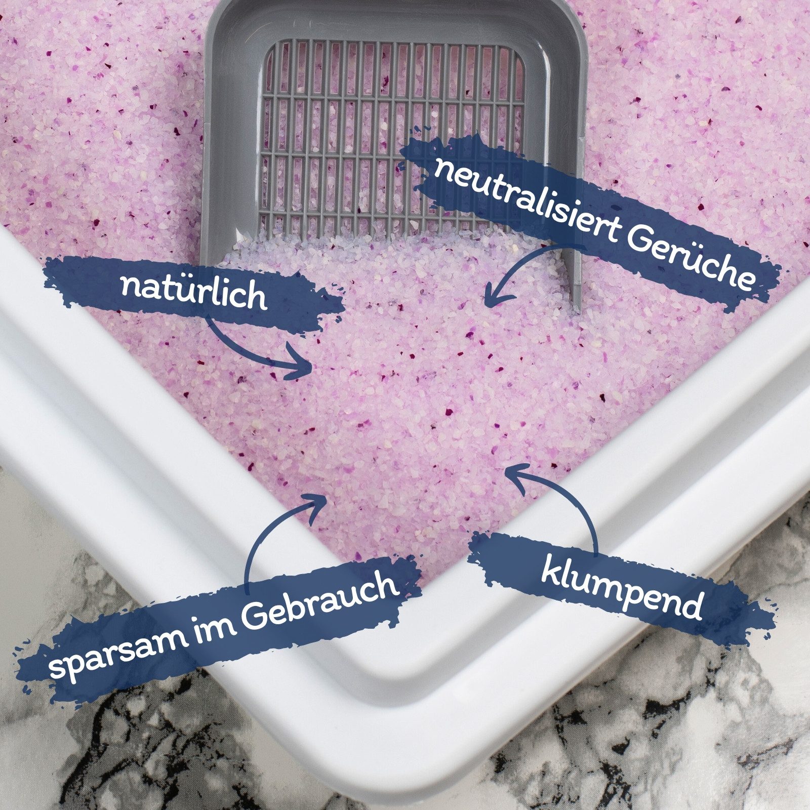 Lyra Pet Katzenstreu 6 x 5 Liter Lyra Pet® Lyra Power® Silica Silikat klumpend Katzenstreu, klumpend, staubfrei