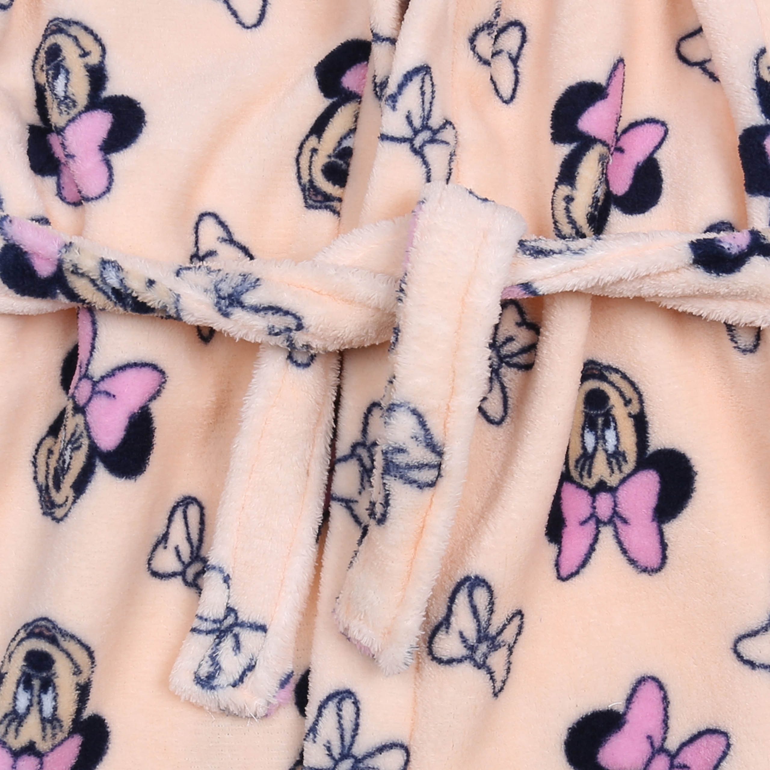 Sarcia.eu Kinderbademantel DISNEY Minnie Mouse Mädchen-Bademantel mit Gürtel, warmer Morgenmantel – Bild 4 von 5