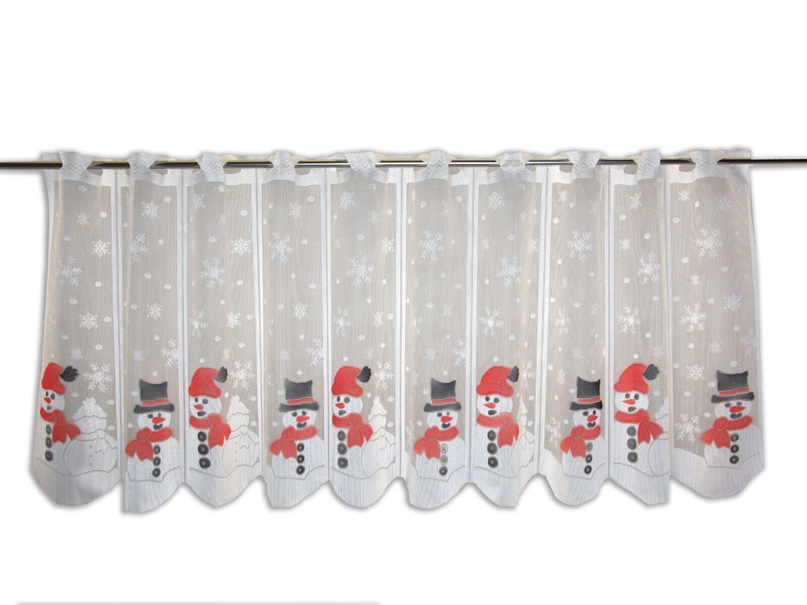 Clever-Kauf-24 Scheibengardine Scheibengardine Schneemann Schneeflocke, HxB günstig online kaufen