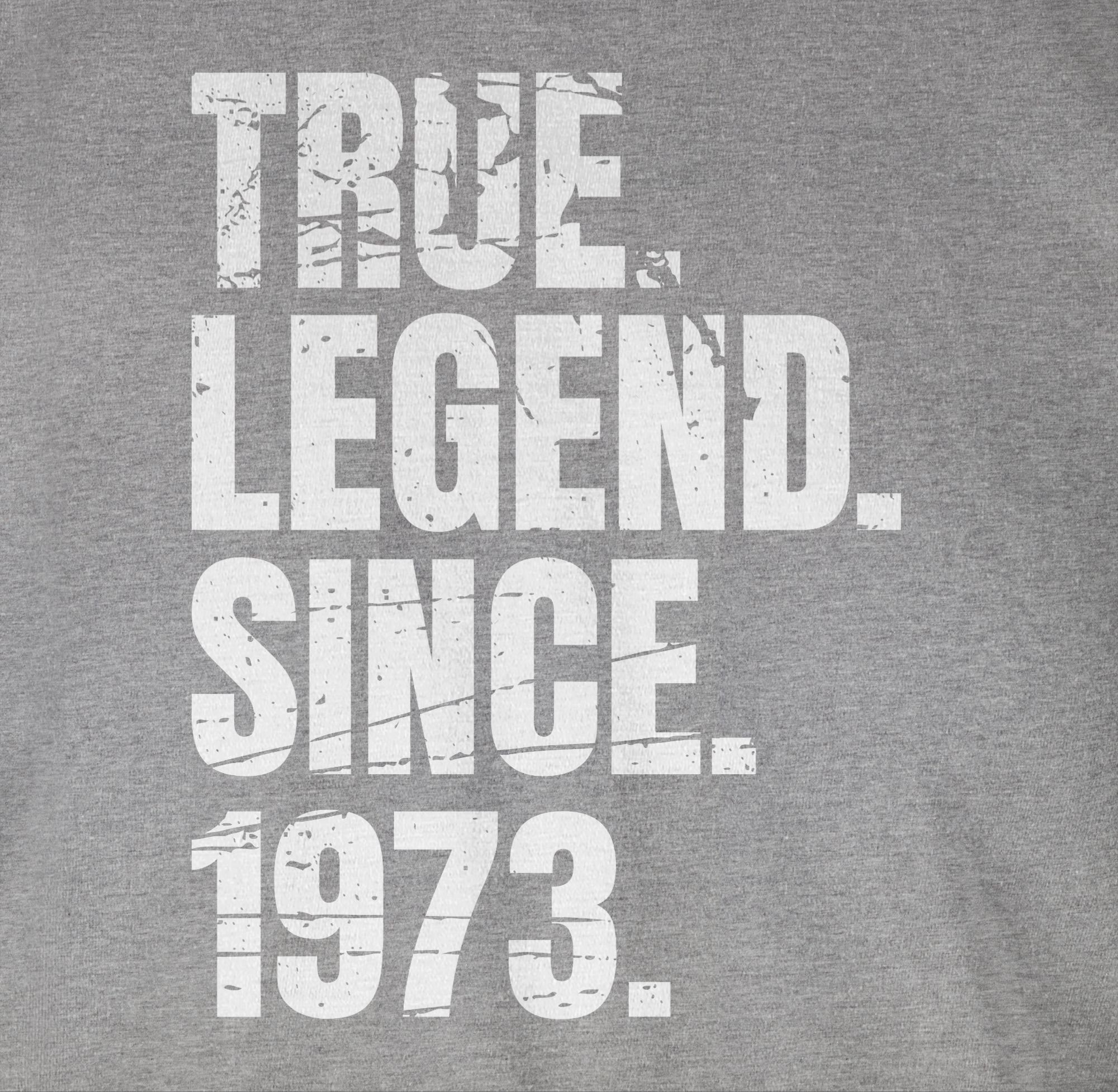 Shirtracer T-Shirt Legend Geburtstag Grau meliert 02 since 50. True Vintage 1973