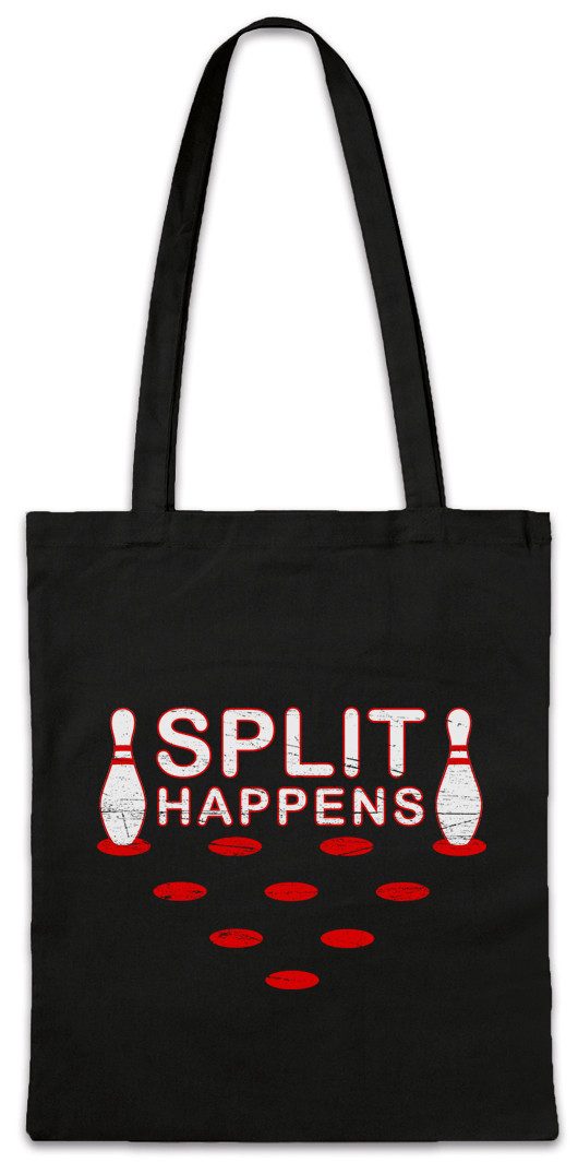 Beuteltasche Split Happens Stofftasche Gamer Gaming Games Fun Let's Bowl Sport