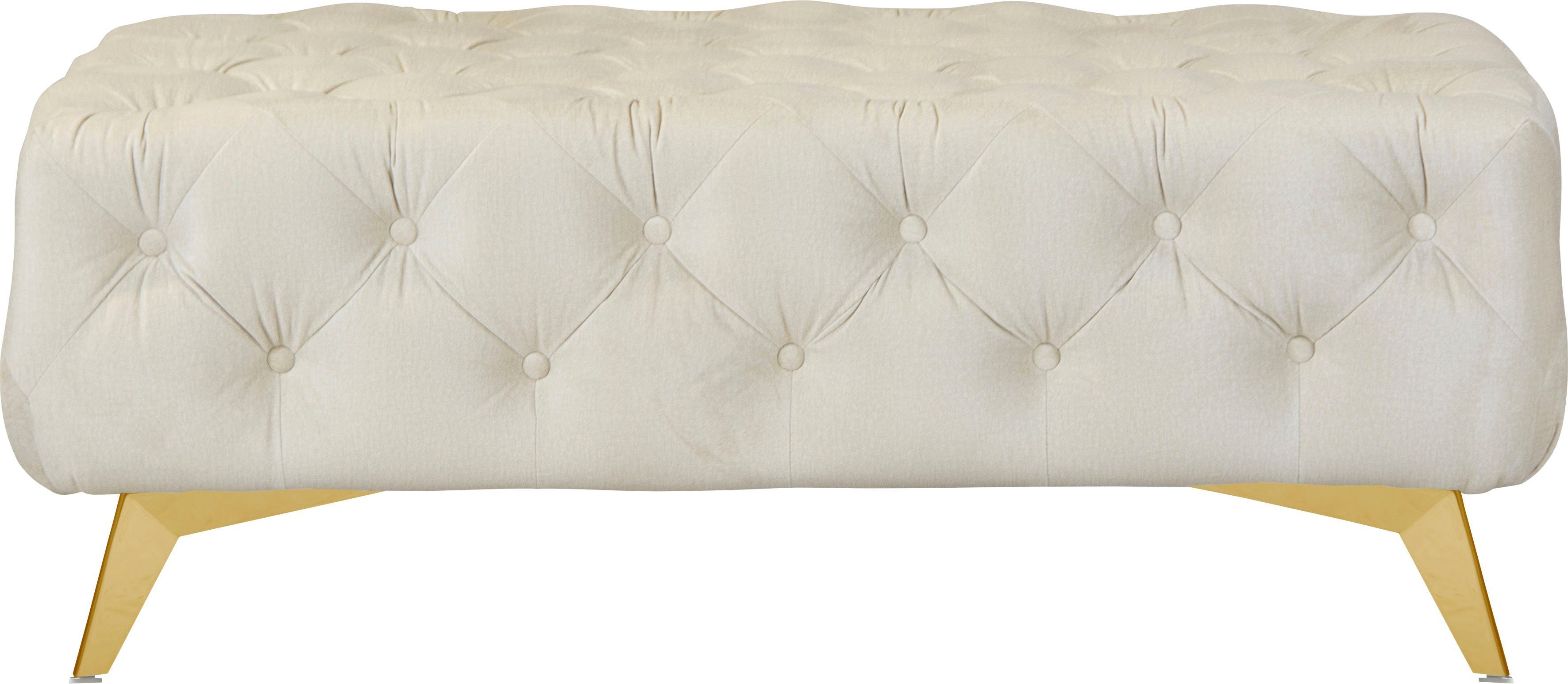 Home affaire Polsterhocker Amaury, Chesterfield-Optik, Breite 120cm, Fußfarbe wählbar