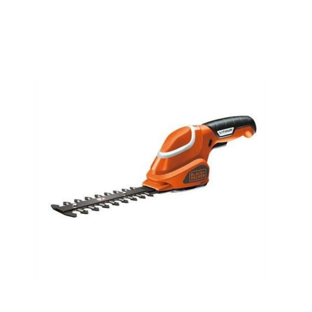 Black + Decker Heckenschere Akku-Strauchschere GSL300 (orange/schwarz, Li-Ionen Akku 1,1 Ah)