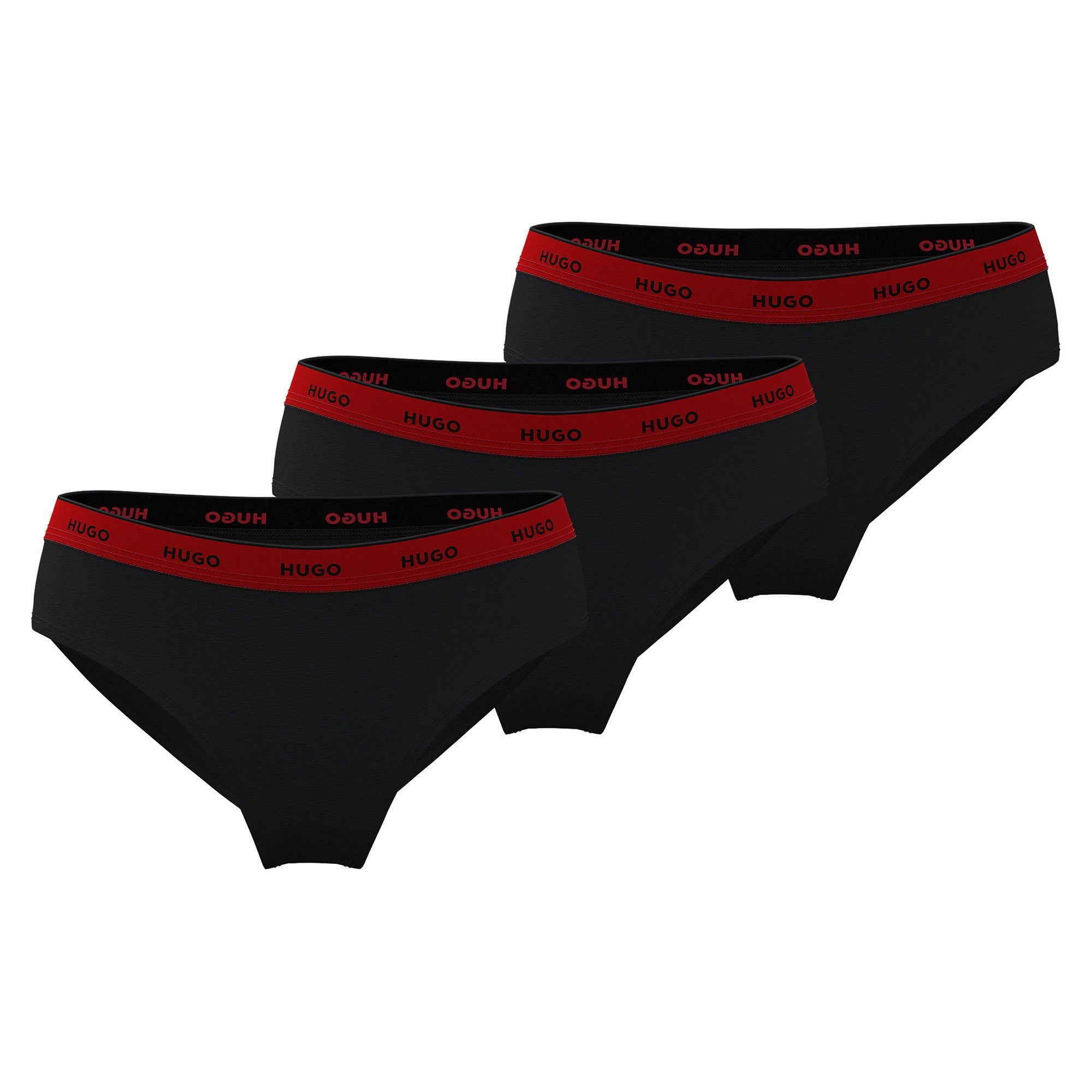 Slip Damen Slip 3er Pack Baumwollmischung Brief Stripe
