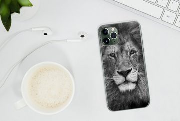 MuchoWow Handyhülle Persischer Löwe auf schwarzem Hintergrund, Handyhülle Apple iPhone 11 Pro Max, Smartphone-Bumper, Print, Handy