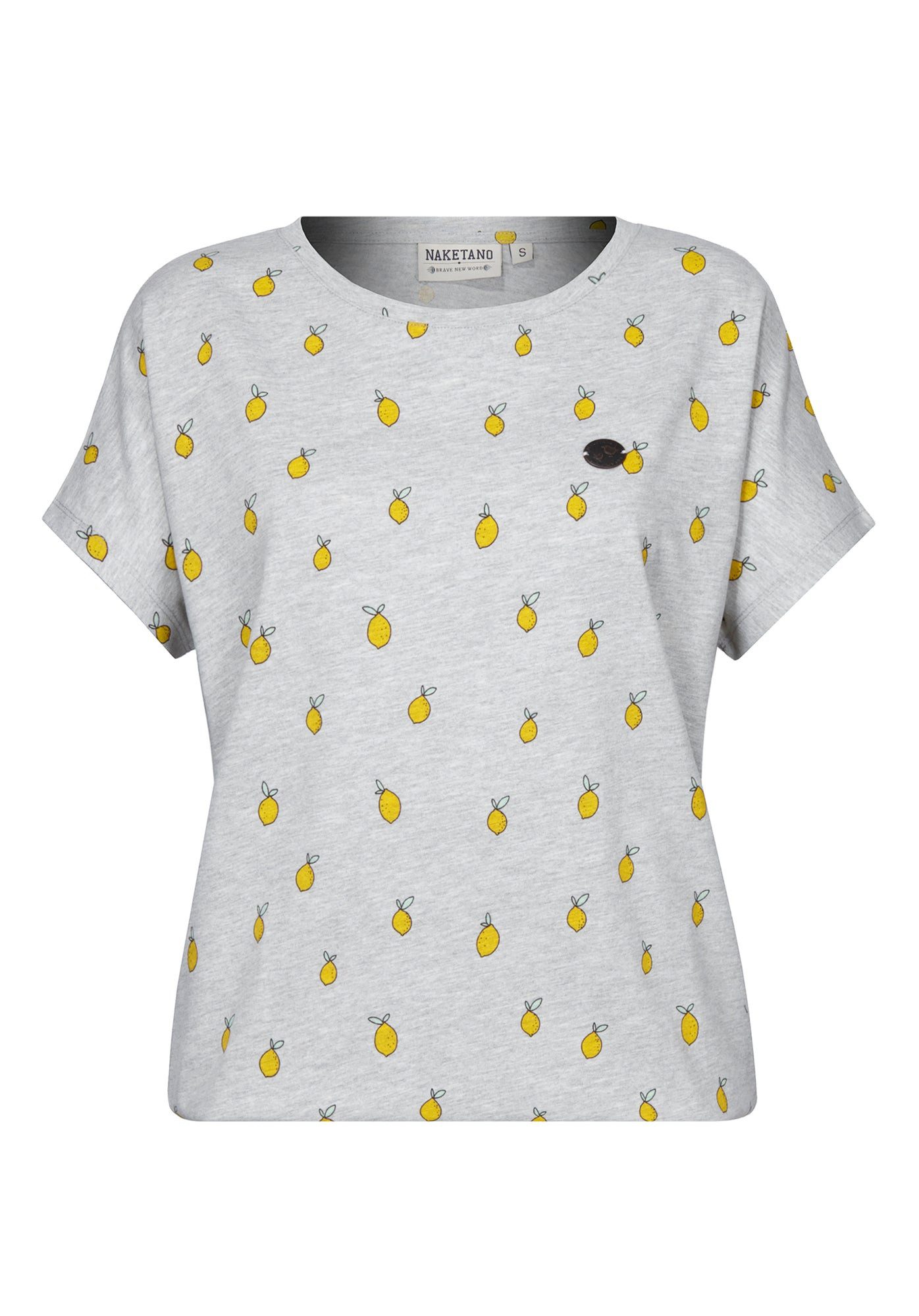 naketano T-Shirt Baumwolle Rundhals Kurzarm Streetwear Basic Sommershirt Damen (1-tlg) weich, bequem, casual, vegan, unifarben, gerader Schnitt, Alltag