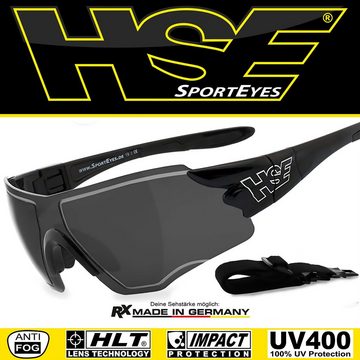 HSE - SportEyes Sportbrille SPEEDWULF, Steinschlagbeständig durch Kunststoff-Sicherheitsglas
