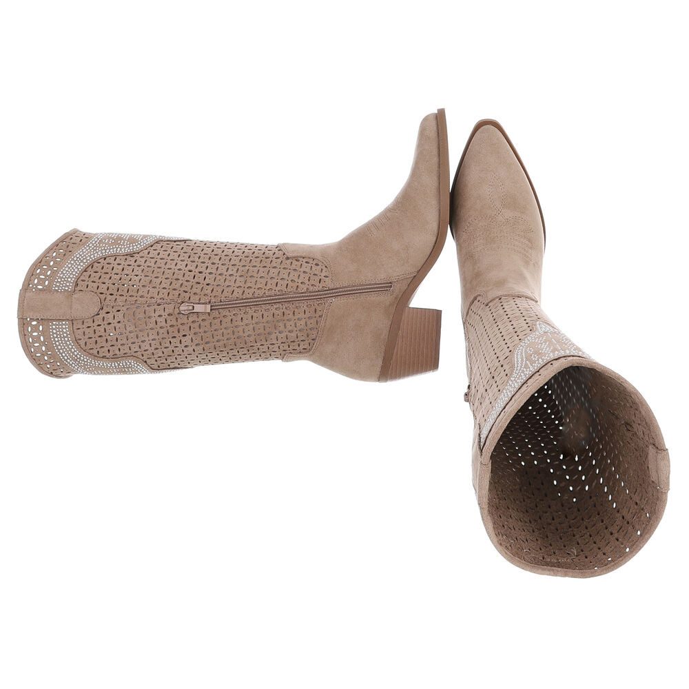 Ital-Design Damen Cowboyboots Western Sommerboots (88843675) Blockabsatz St günstig online kaufen