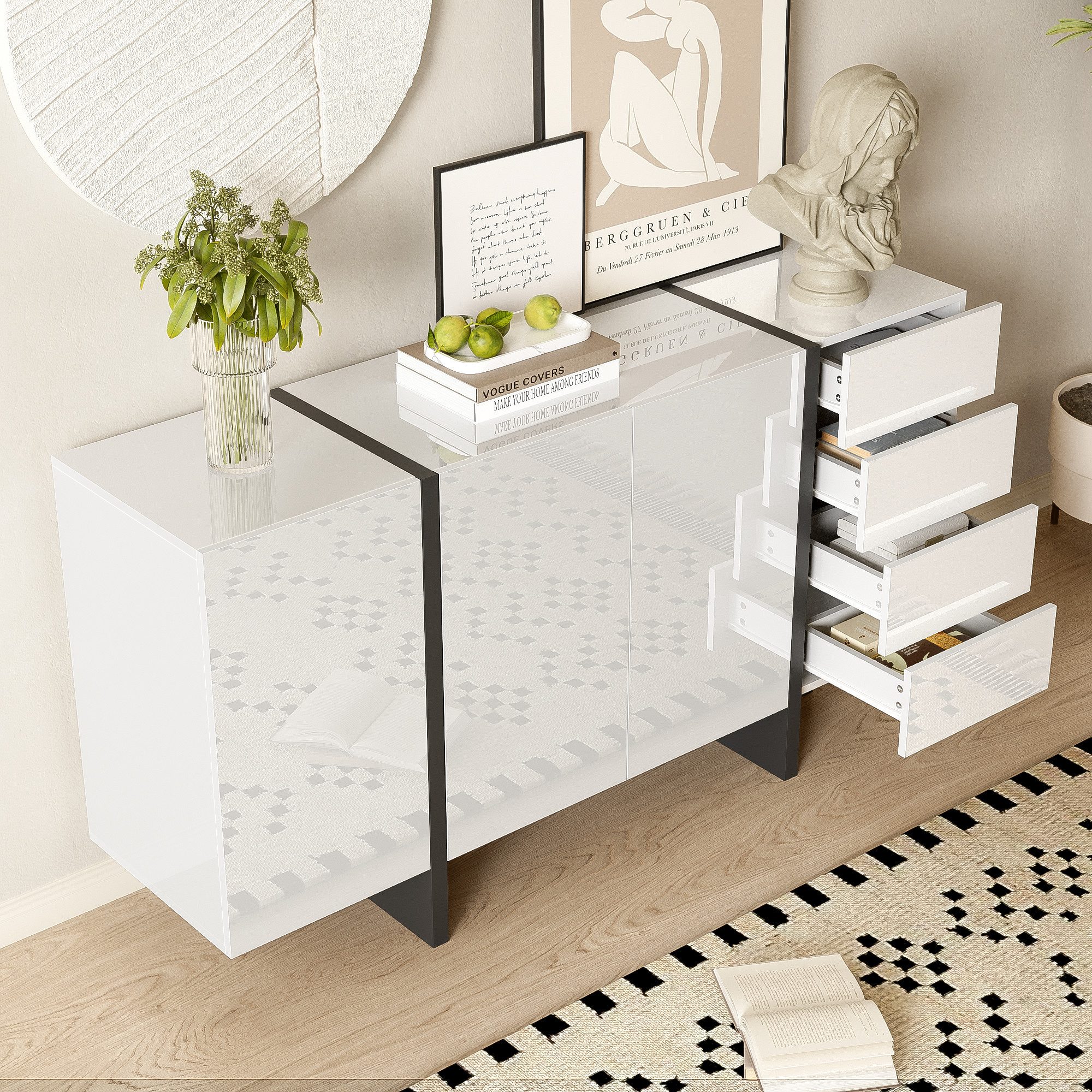 MODFU Sideboard Kommode mit Viel Stauraum günstig online kaufen