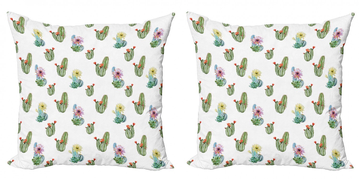 Kissenbezüge Modern Digitaldruck, Kaktus (2 Hawaii-Blumenstrauß Accent Doppelseitiger Stück), Weinlese Abakuhaus