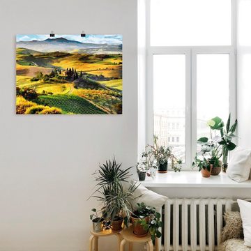 Artland Wandbild Toskana von oben, Bilder von Europa (1 St), als Leinwandbild, Poster in verschied. Größen