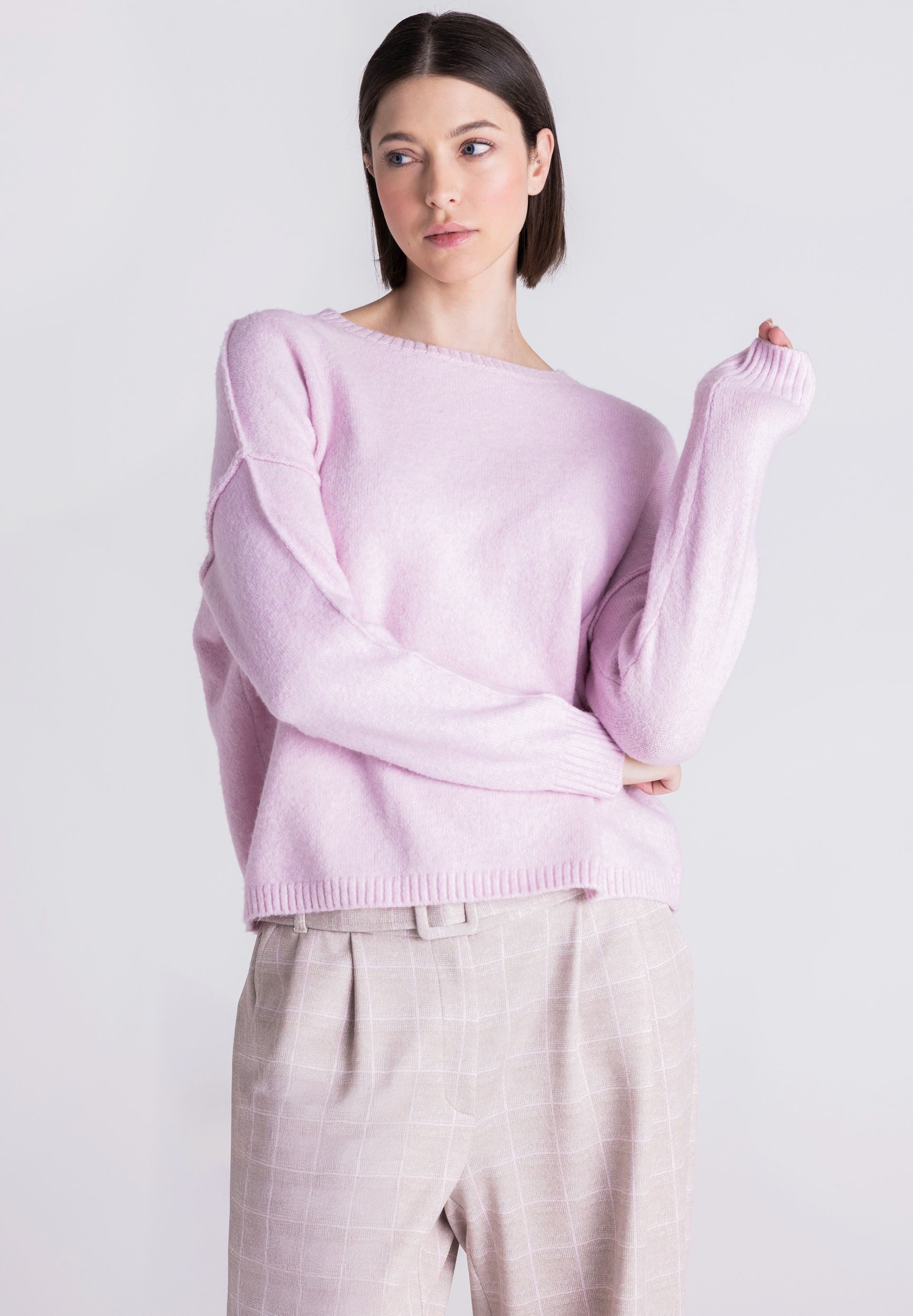 TUZZI Strickpullover Inside-Out-Optik