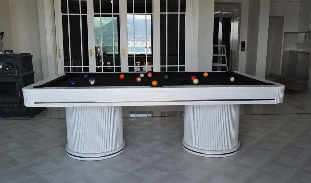 Billardtisch Weiß Billardtisch Pooltisch 7FT Spieltisch Poolbillardtisch