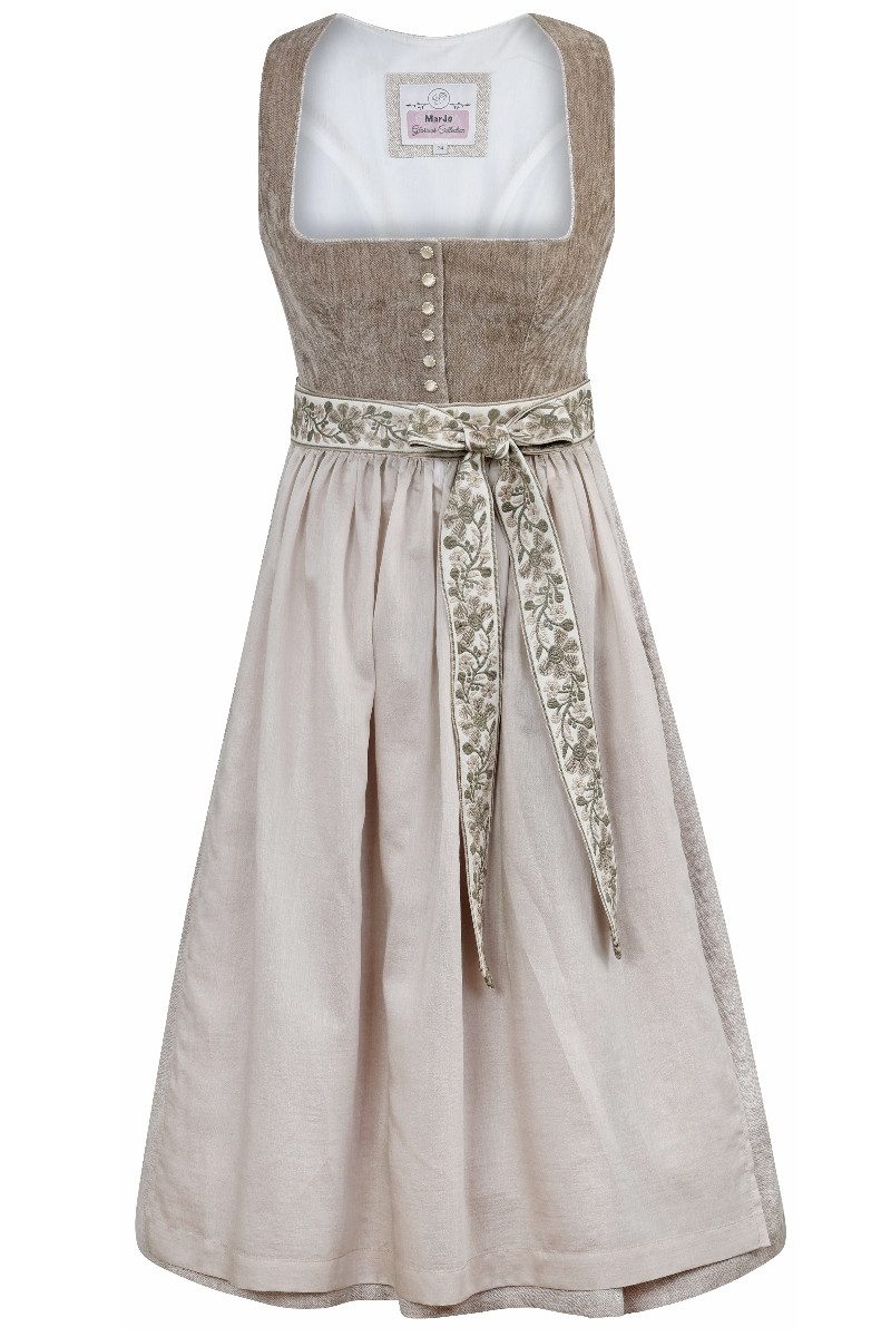 MarJo Dirndl Samt Dirndl 2tlg. - LEOPOLDSDORF II - taupe