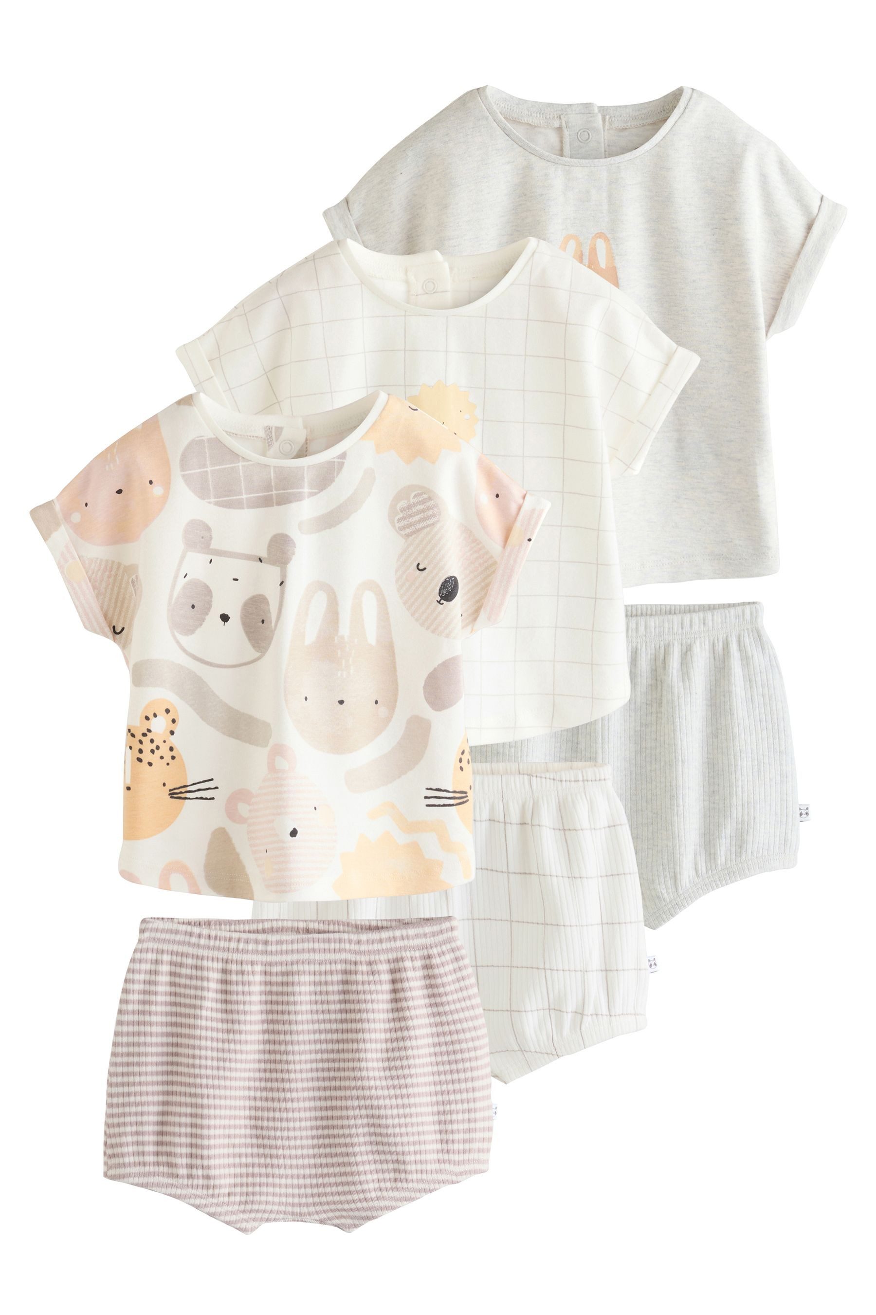 Next T-Shirt & Shorts T-Shirt und Shorts im 6-teiligen Set (6-tlg)