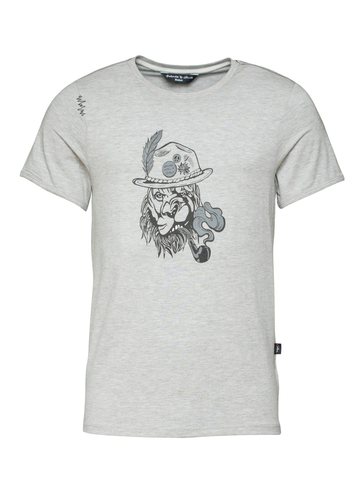 Chillaz T-Shirt Chillaz M Lion T-shirt Herren Kurzarm-Shirt Grey - Melange