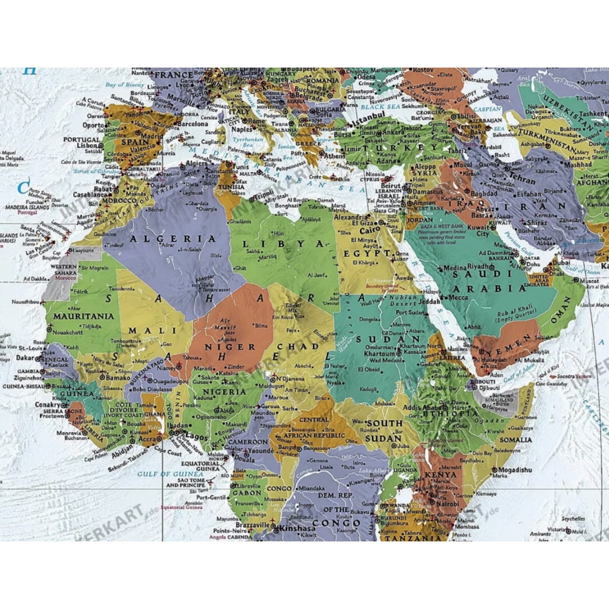 NATIONAL GEOGRAPHIC Wandbild National Geographic Weltkarte politisch (185 x 122 cm)